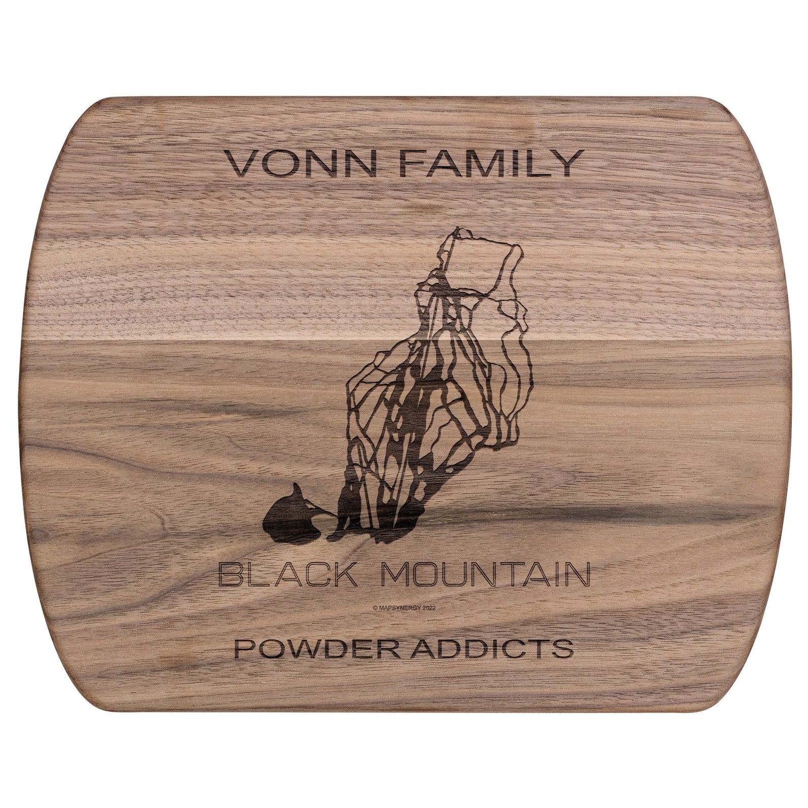 PERSONALIZED Black Mountain , New Hampshire SKI TRAIL MAP CUTTING BOARD