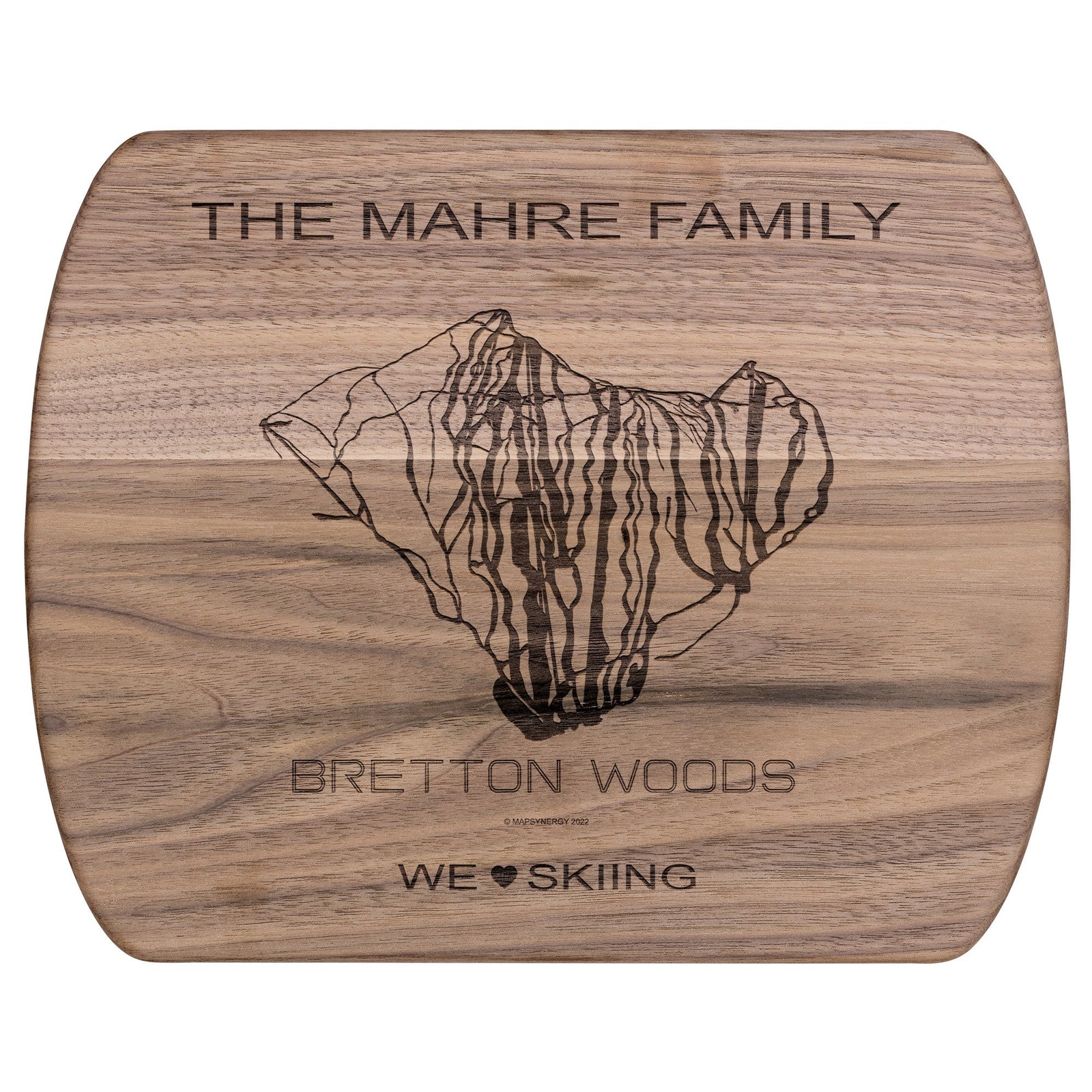 PERSONALIZED Bretton Woods , New Hampshire SKI TRAIL MAP CUTTING BOARD