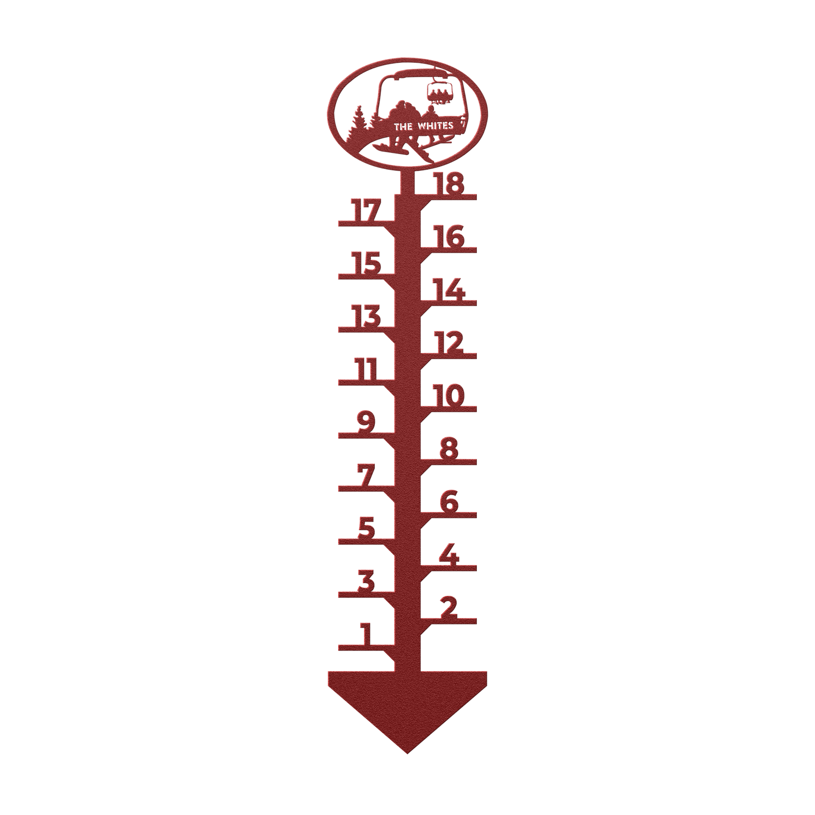 PERSONALIZED CHAIRLIFT SNOW GAUGE- 2 SNOWBOARDING PARENTS, 1 SNOWBOARDING CHILD- MADE IN THE USA 🇺🇸