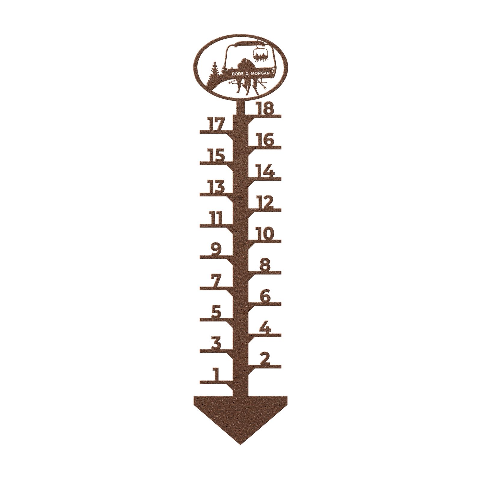 PERSONALIZED Chairlift Snow Gauge - Skiing Couple- Made in the USA