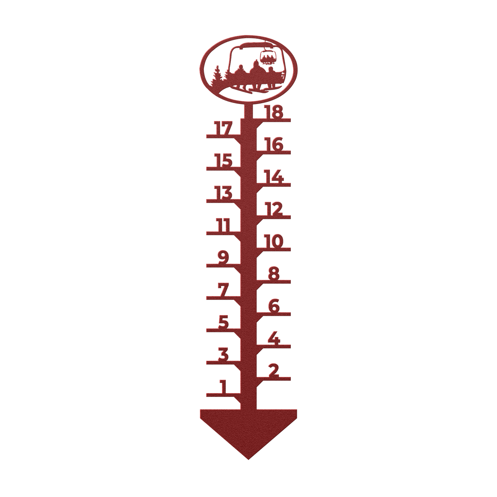 PERSONALIZED Chairlift Snow Gauge Snowboard Mom -2 Snowboard Children- Made in the USA