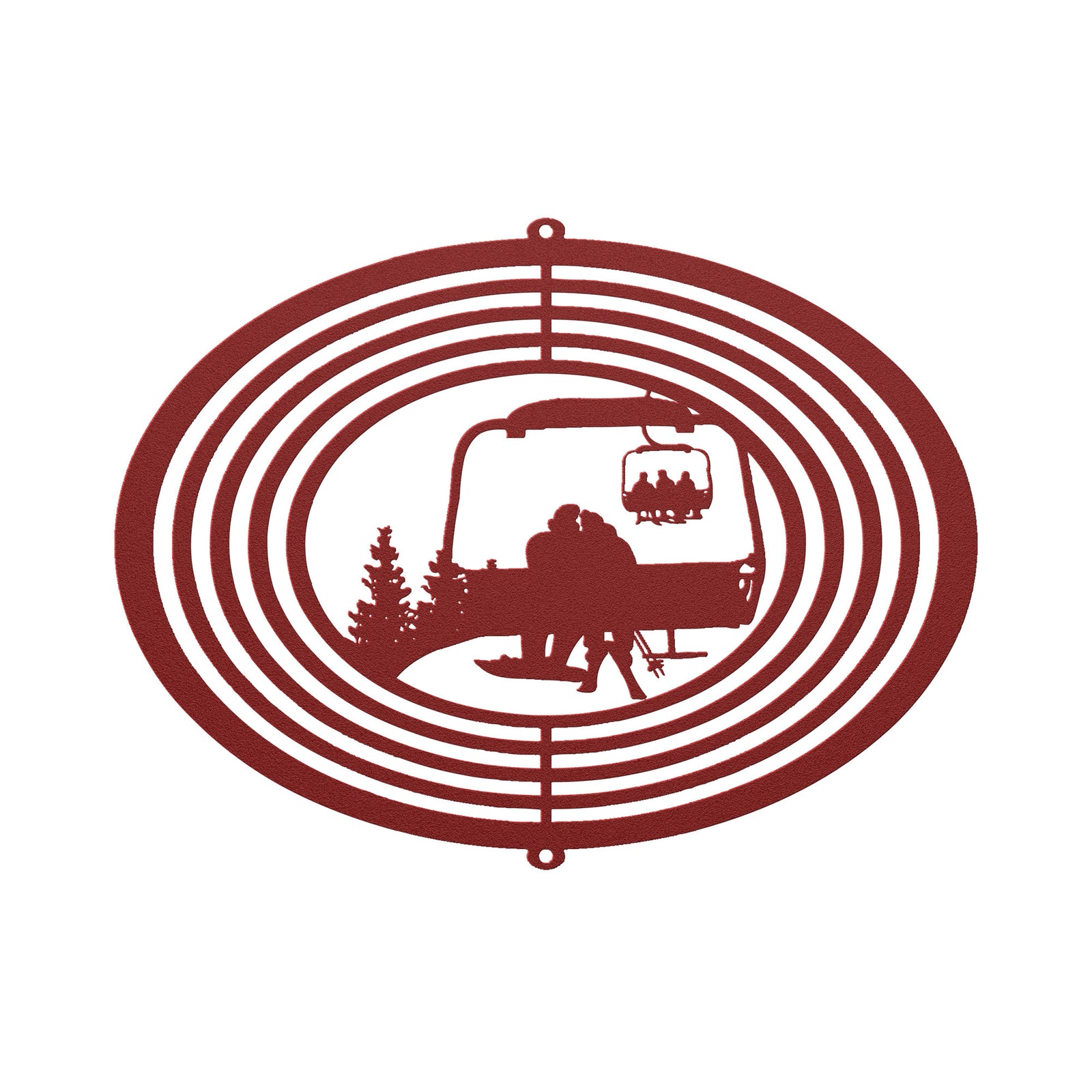 PERSONALIZED SKIING Snowboarding Man, Skiing Woman Couple Wind Spinner- MADE IN THE USA 🇺🇸