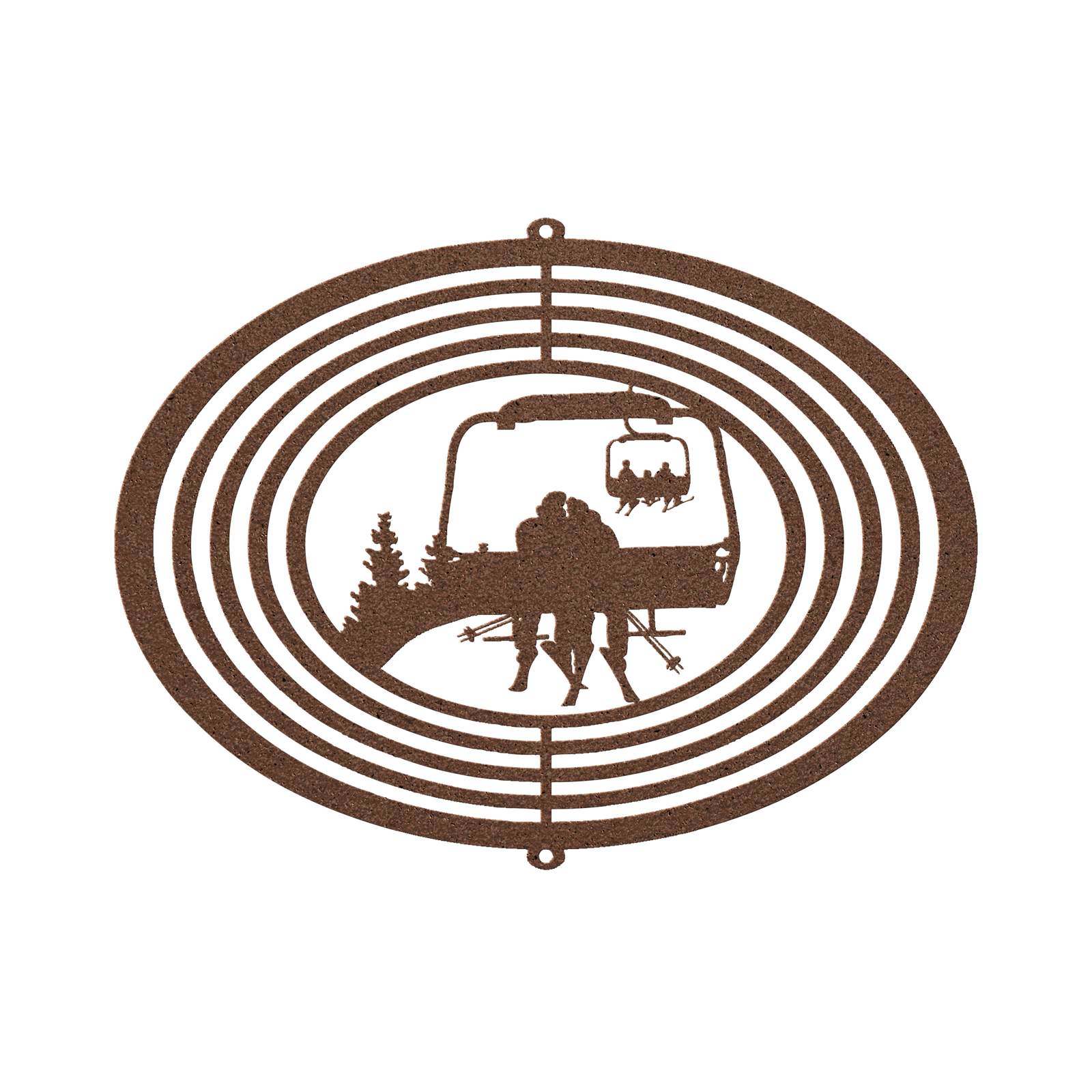 PERSONALIZED WIND SPINNER - SKIING COUPLE - MADE IN THE USA 🇺🇸