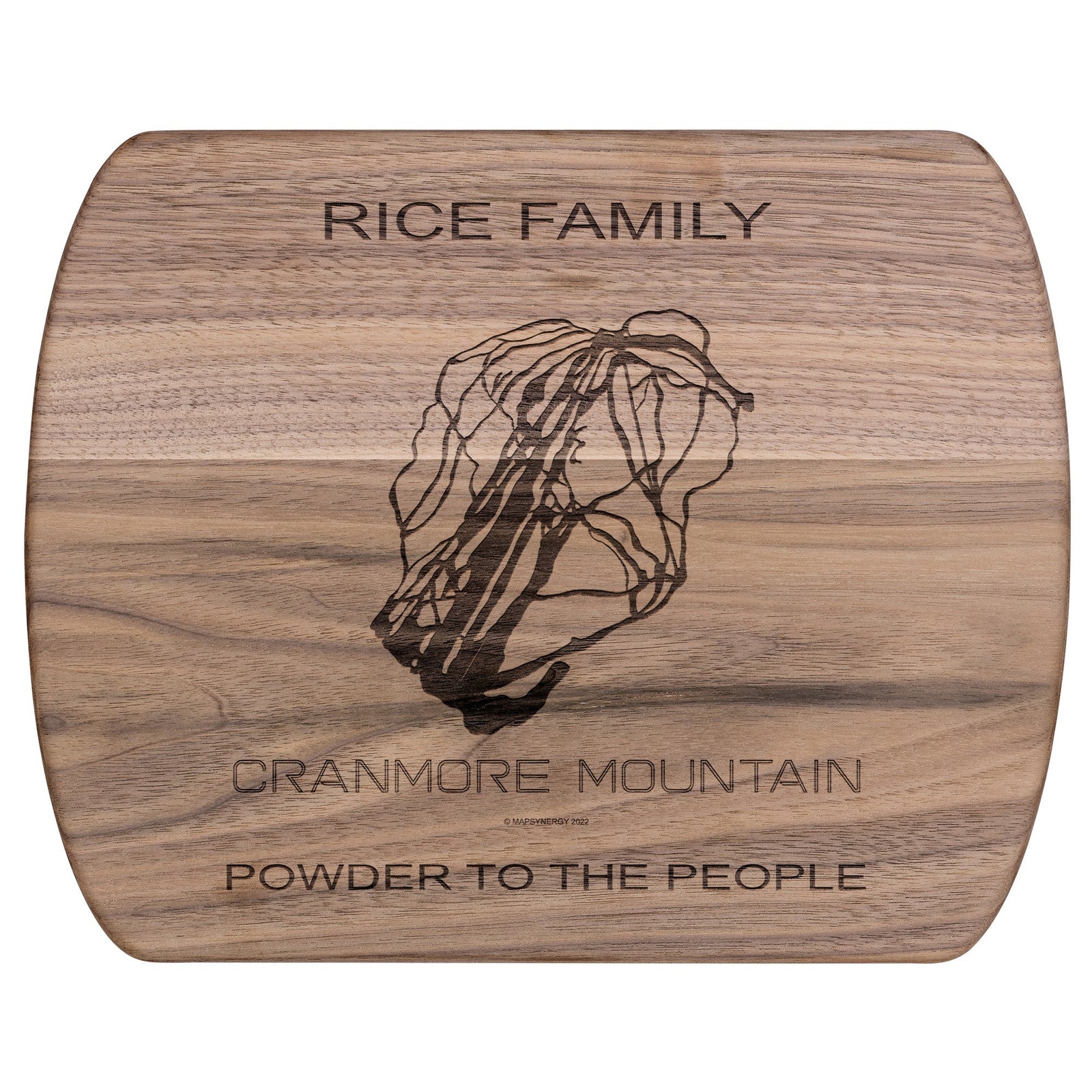 PERSONALIZED Cranmore Mountain, New Hampshire SKI TRAIL MAP CUTTING BOARD