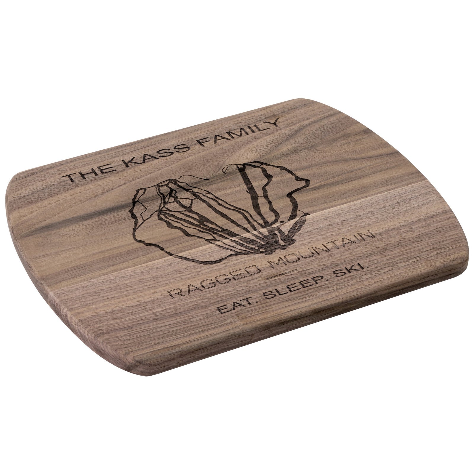 PERSONALIZED Ragged Mountain, New Hampshire SKI TRAIL MAP CUTTING BOARD