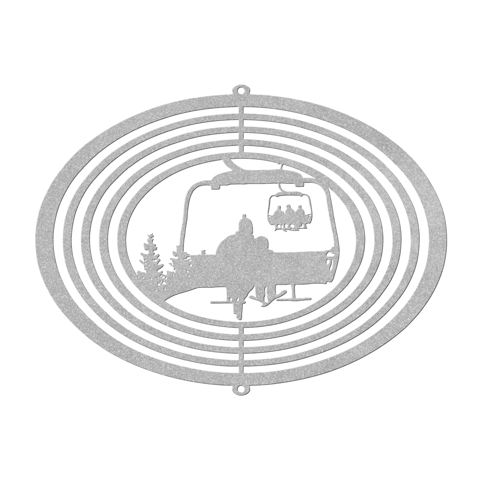 PERSONALIZED WIND SPINNER -1 SKIING PARENT AND 1 SKIING Child - Made in the USA 🇺🇸