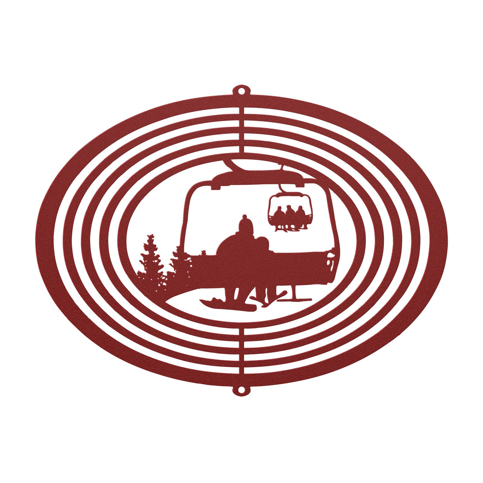 PERSONALIZED WIND SPINNER -Snowboarding Mom And 1 SKIING Children - MADE IN THE USA 🇺🇸