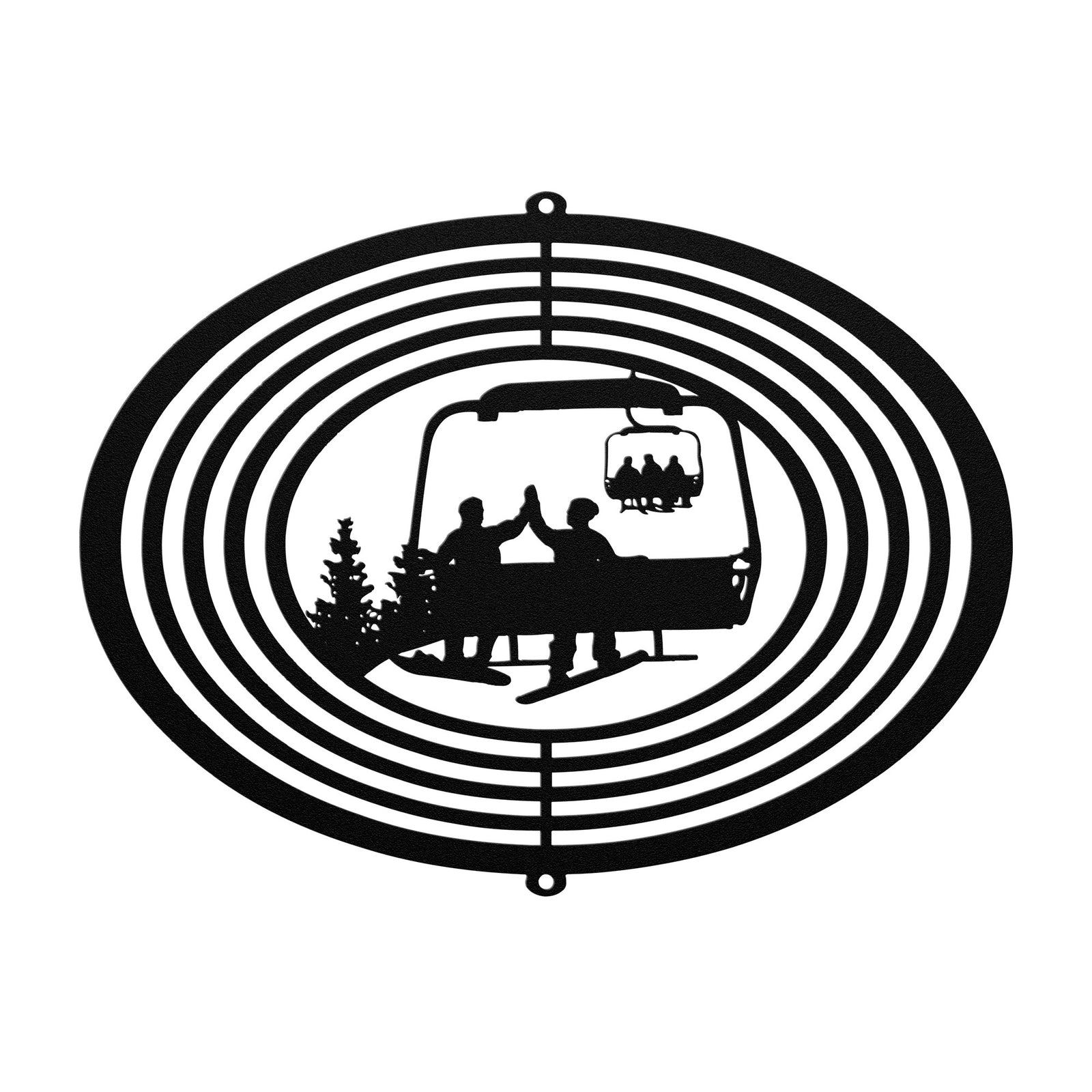 PERSONALIZED WIND SPINNER - 2 SNOWBOARDING FRIENDS- MADE IN THE USA 🇺🇸