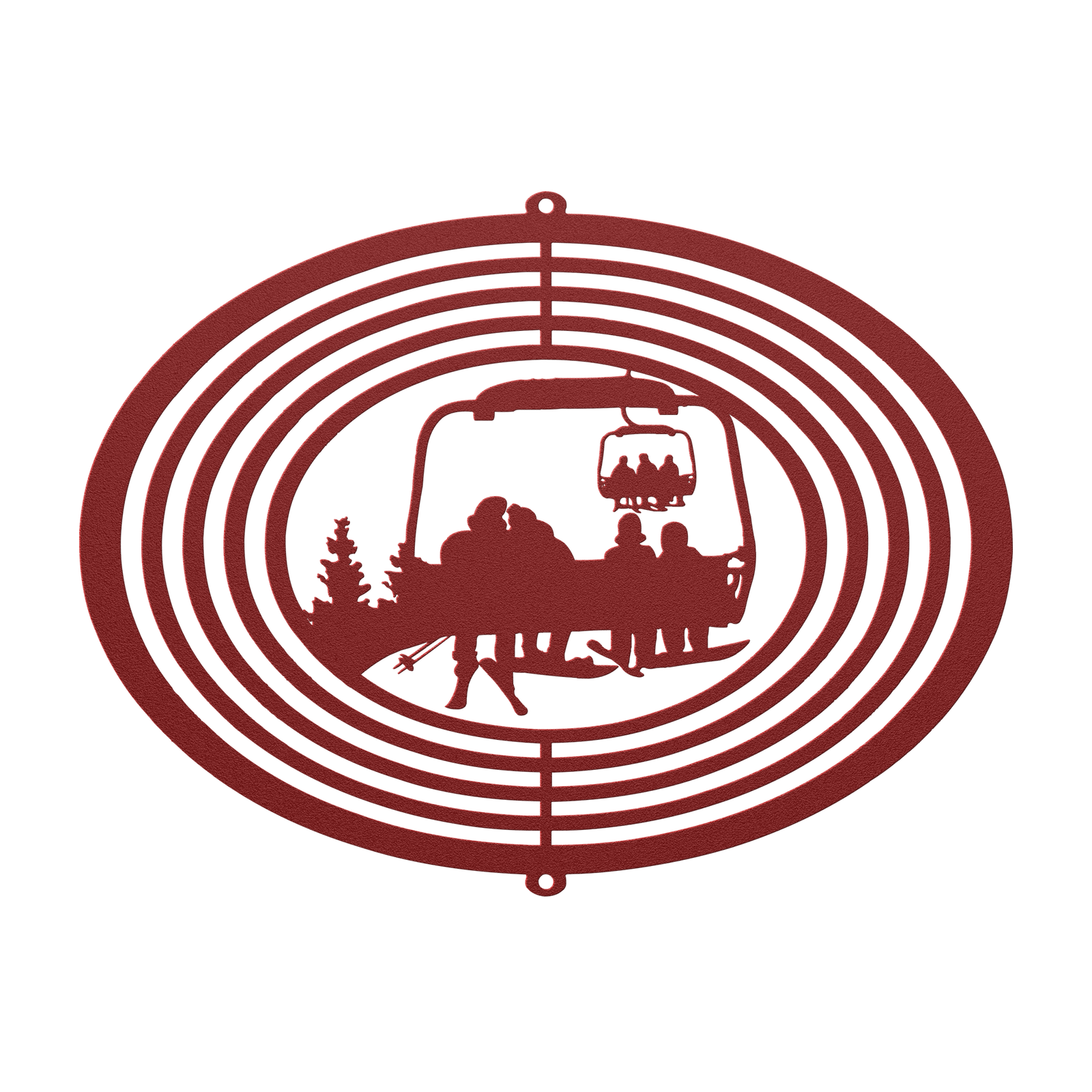 PERSONALIZED WIND SPINNER - SKIING DAD, SNOWBOARDING MOM AND 2 SNOWBOARDING CHILDREN- MADE IN THE USA 🇺🇸