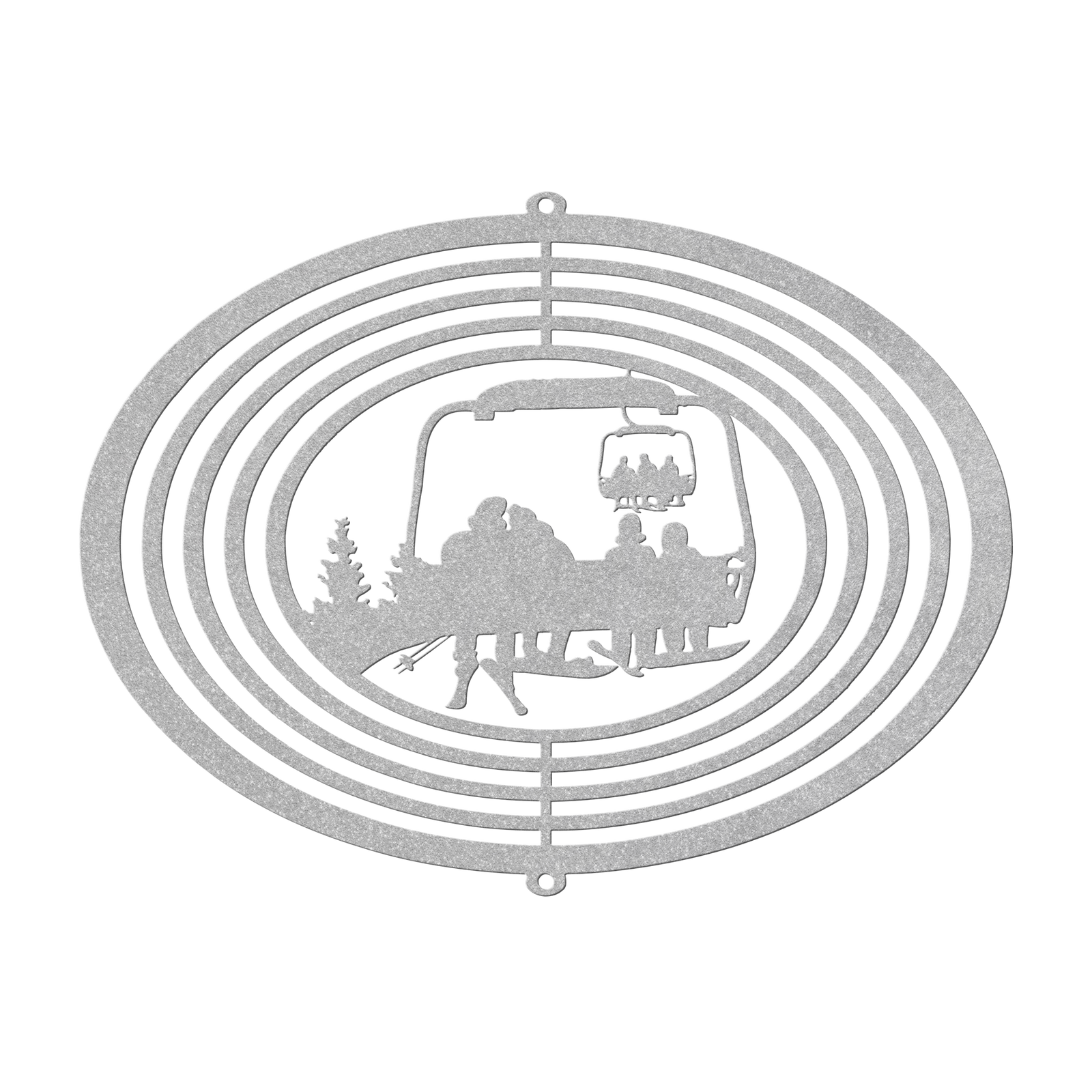 PERSONALIZED WIND SPINNER - SKIING DAD, SNOWBOARDING MOM AND 2 SNOWBOARDING CHILDREN- MADE IN THE USA 🇺🇸