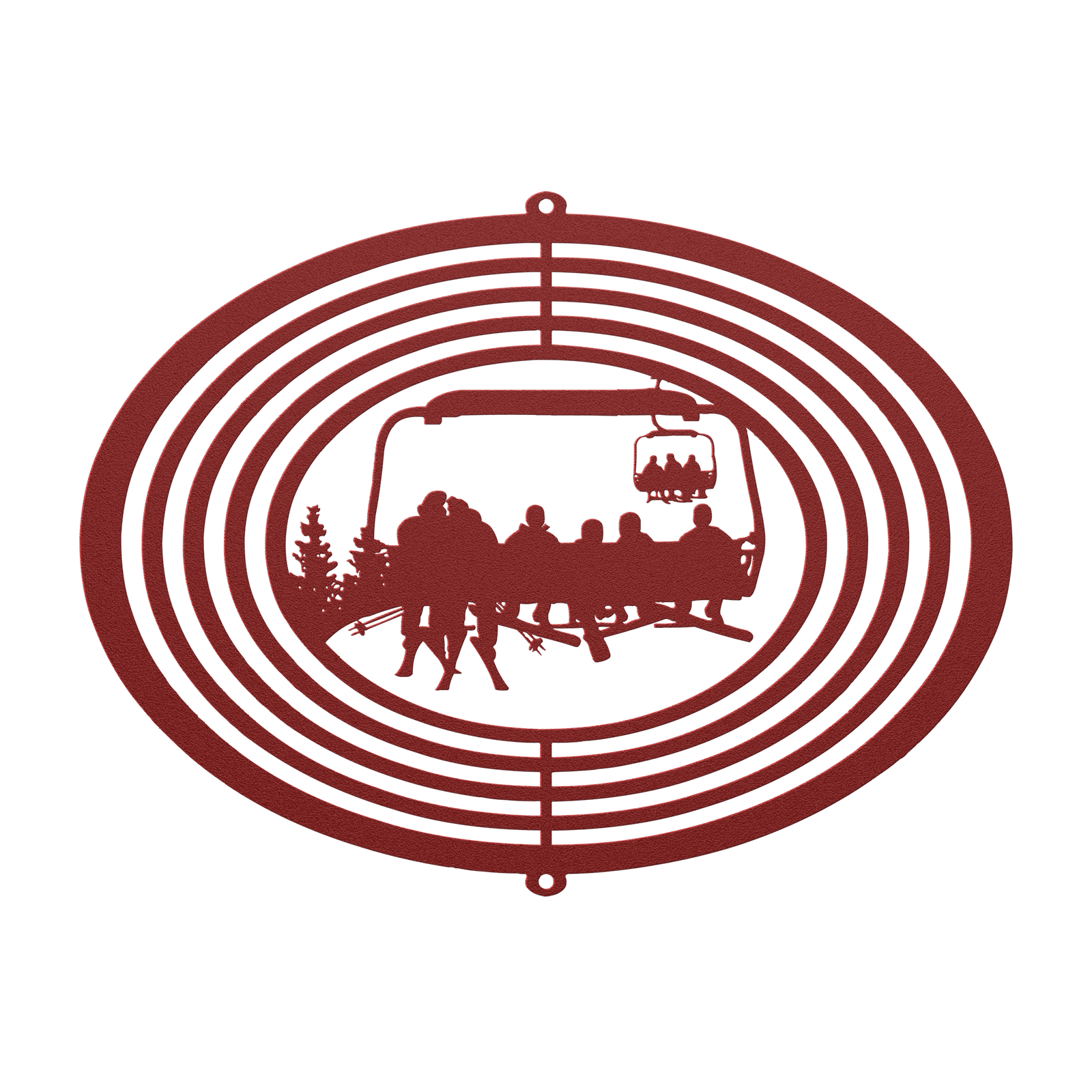 PERSONALIZED WIND SPINNER - SKIING MOM, SKIING DAD, AND 4 SNOWBOARDING Children- MADE IN THE USA 🇺🇸