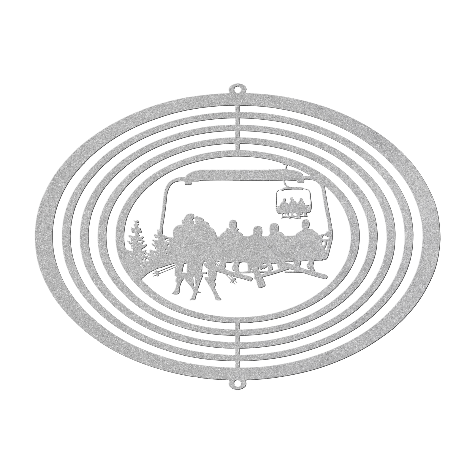 PERSONALIZED WIND SPINNER - SKIING MOM, SKIING DAD, AND 4 SNOWBOARDING Children- MADE IN THE USA 🇺🇸