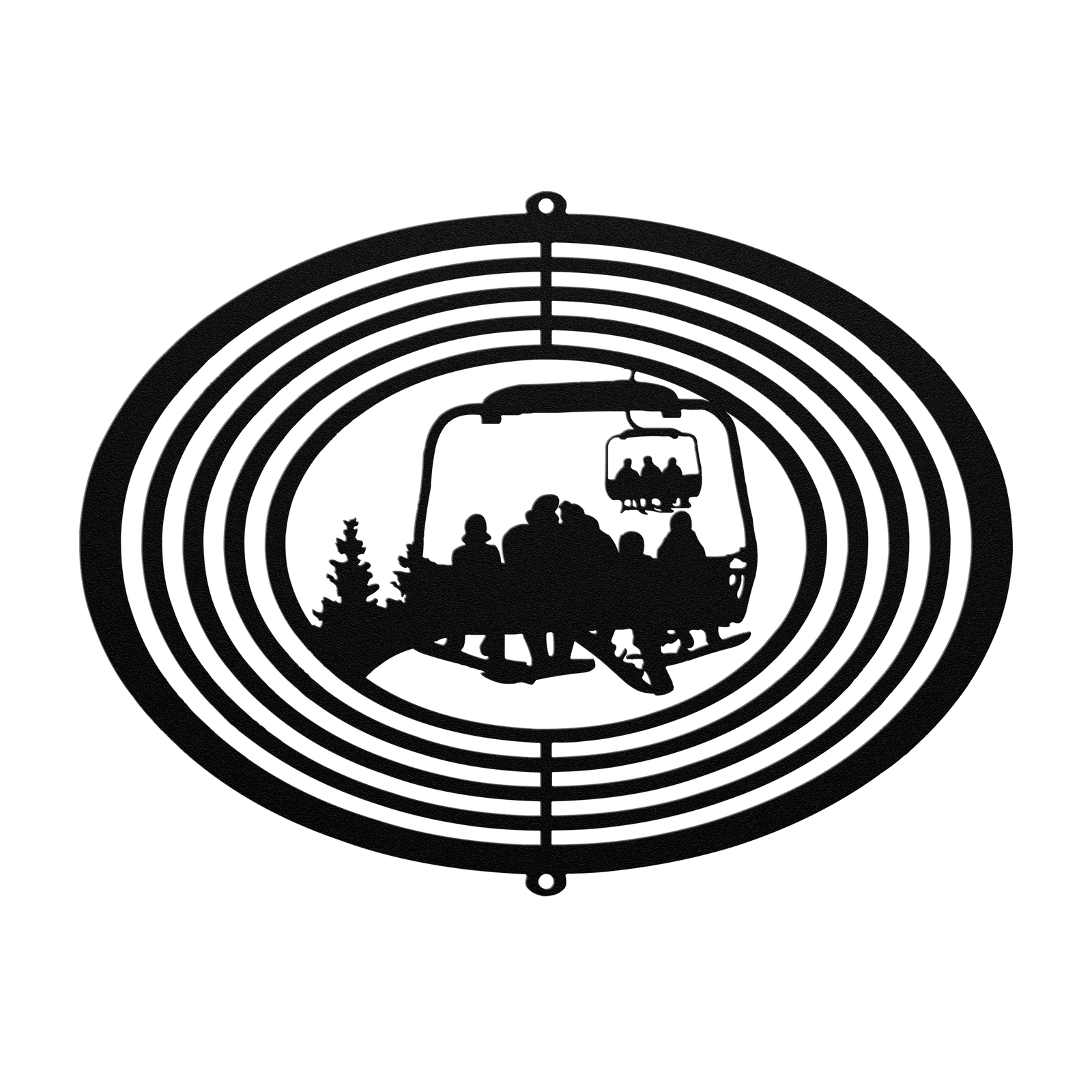 PERSONALIZED WIND SPINNER - SNOWBOARDING Parents AND 3 SNOWBOARDING CHILDREN - MADE IN THE USA 🇺🇸