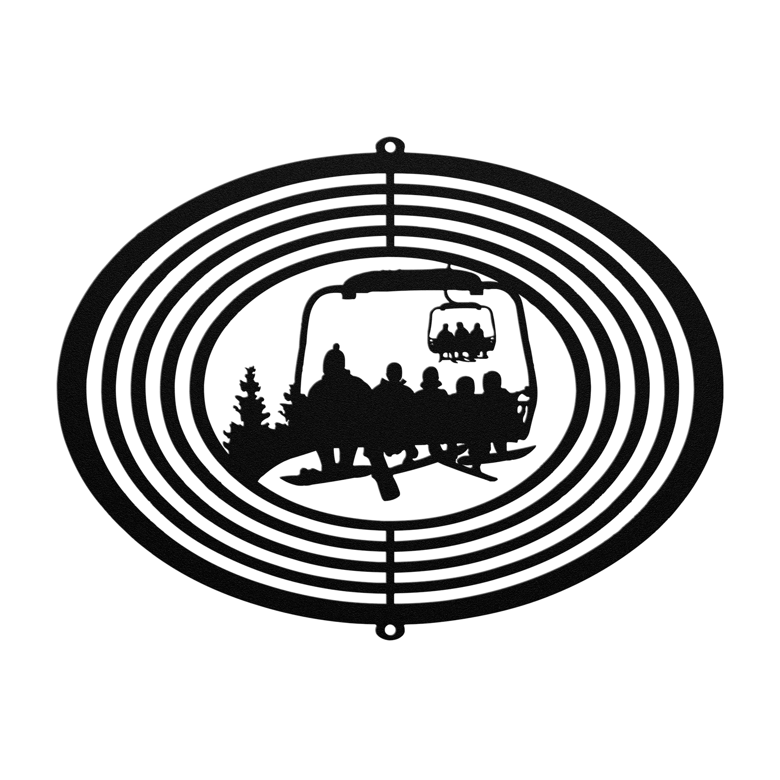 PERSONALIZED WIND SPINNER - 1 SNOWBOARDING PARENT, 4 SNOWBOARDING Children - MADE IN THE USA 🇺🇸