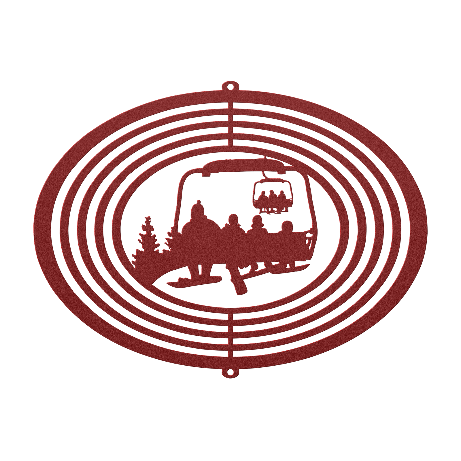 PERSONALIZED WIND SPINNER - 1 SNOWBOARDING PARENT, 3 SNOWBOARDING Children - MADE IN THE USA 🇺🇸