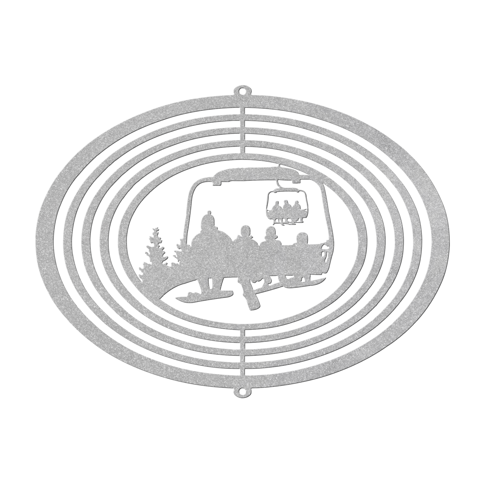 PERSONALIZED WIND SPINNER - 1 SNOWBOARDING PARENT, 3 SNOWBOARDING Children - MADE IN THE USA 🇺🇸