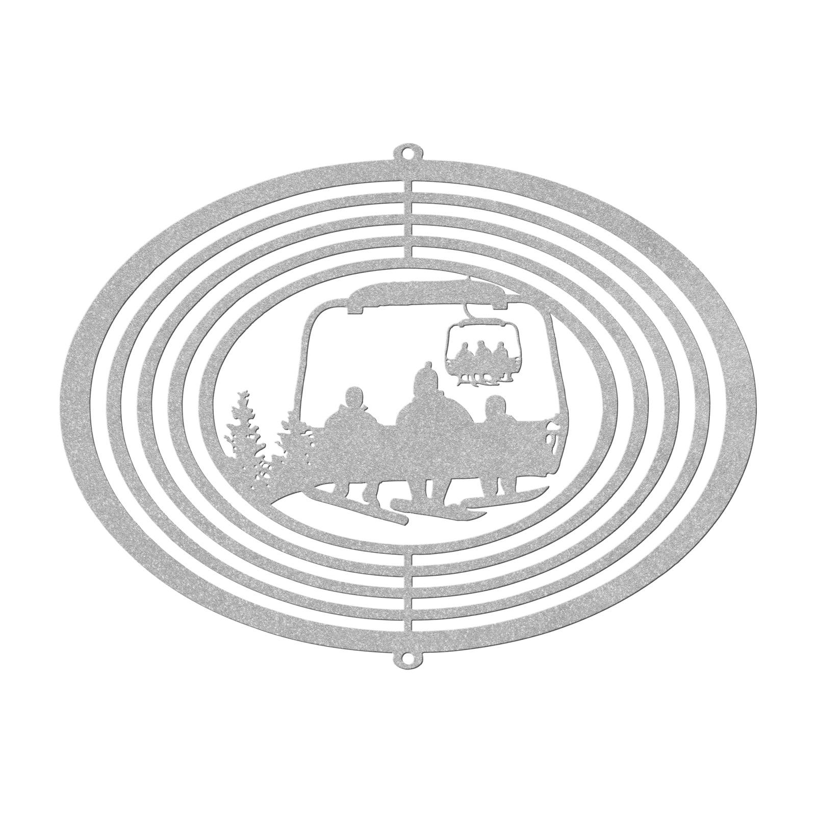 PERSONALIZED WIND SPINNER - SNOWBOARDING PARENT AND 2 SNOWBOARDING CHILDREN - MADE IN THE USA 🇺🇸