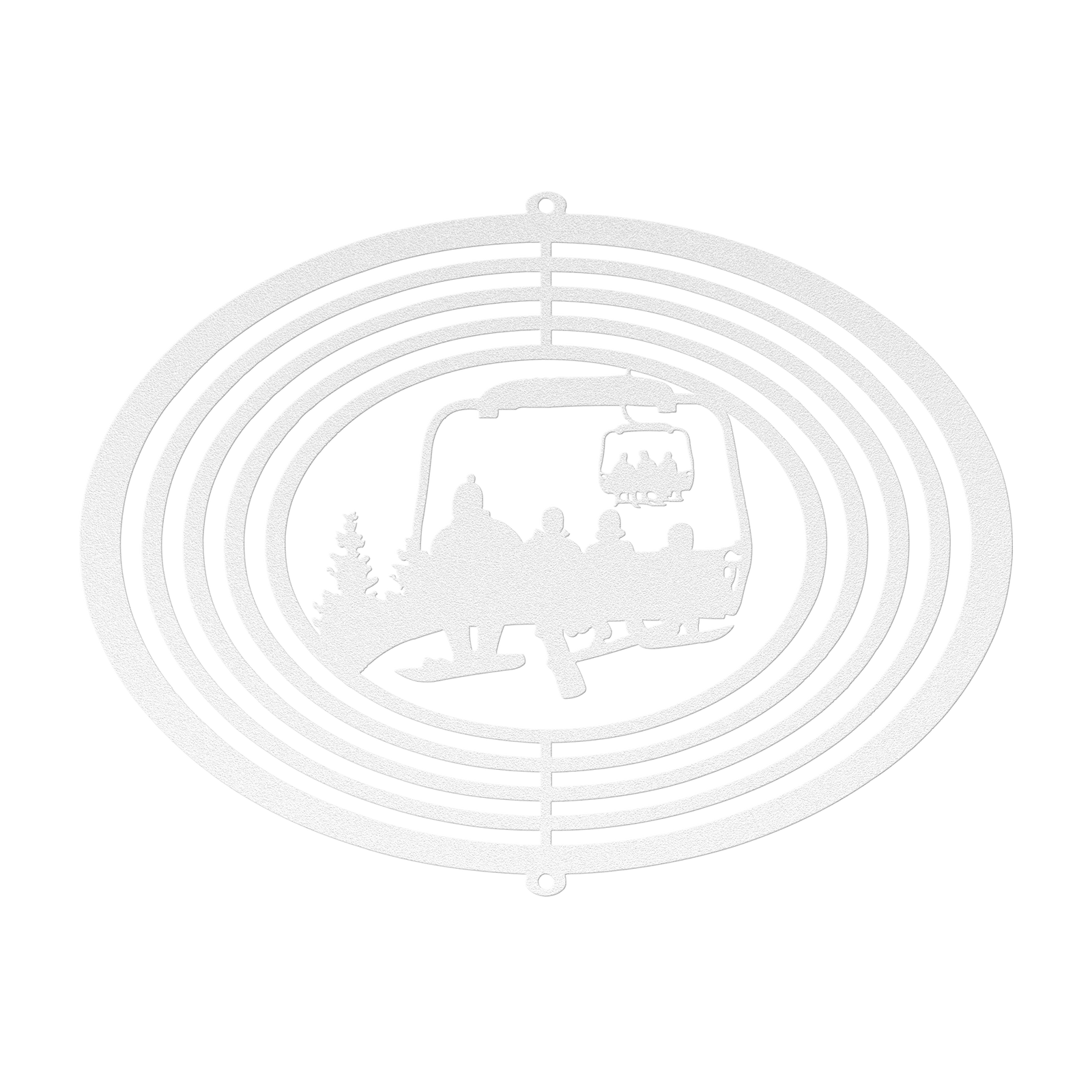 PERSONALIZED WIND SPINNER - 1 SNOWBOARDING PARENT, 3 SNOWBOARDING Children - MADE IN THE USA 🇺🇸