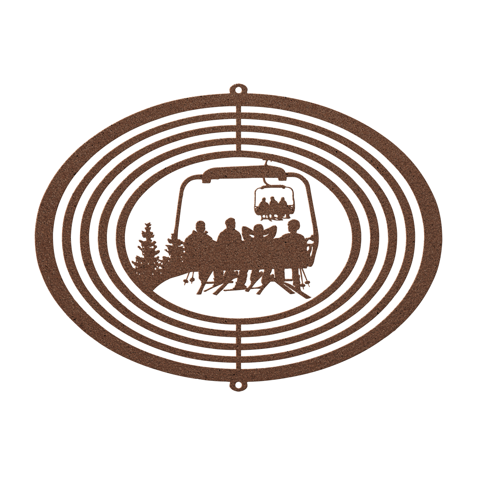 PERSONALIZED WIND SPINNER - 4 SKIING FRIENDS - MADE IN THE USA 🇺🇸