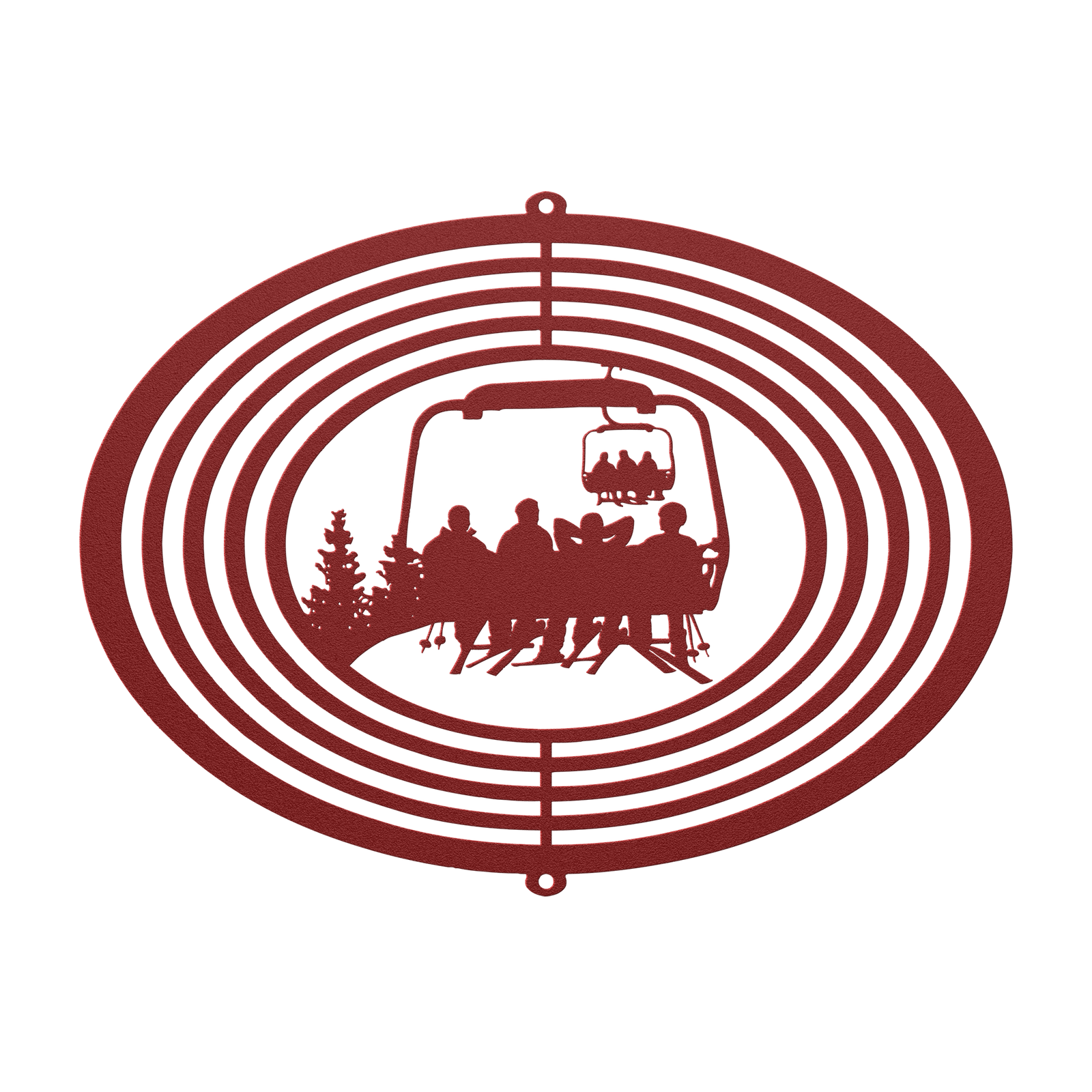 PERSONALIZED WIND SPINNER - 4 SKIING FRIENDS - MADE IN THE USA 🇺🇸