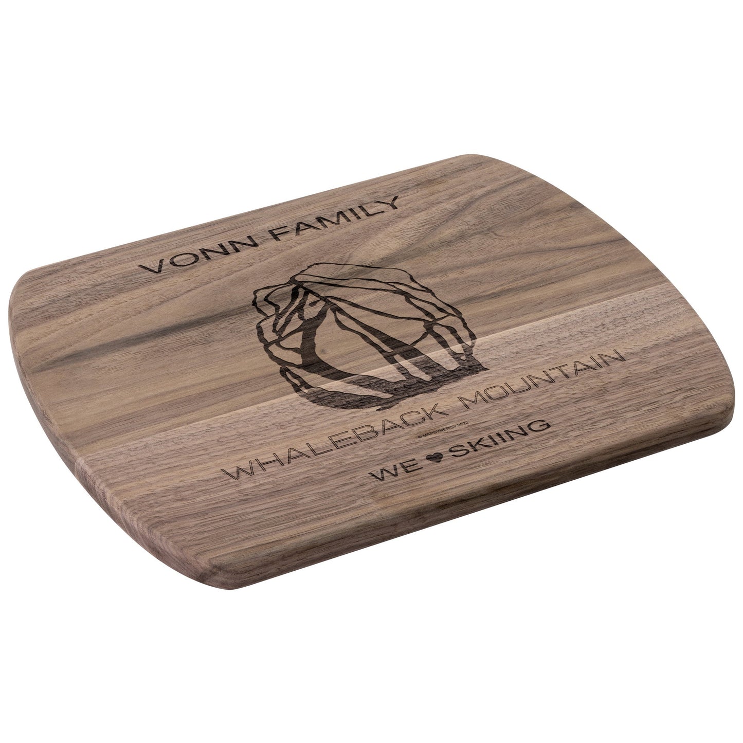 PERSONALIZED Whaleback Mountain, New Hampshire SKI TRAIL MAP CUTTING BOARD