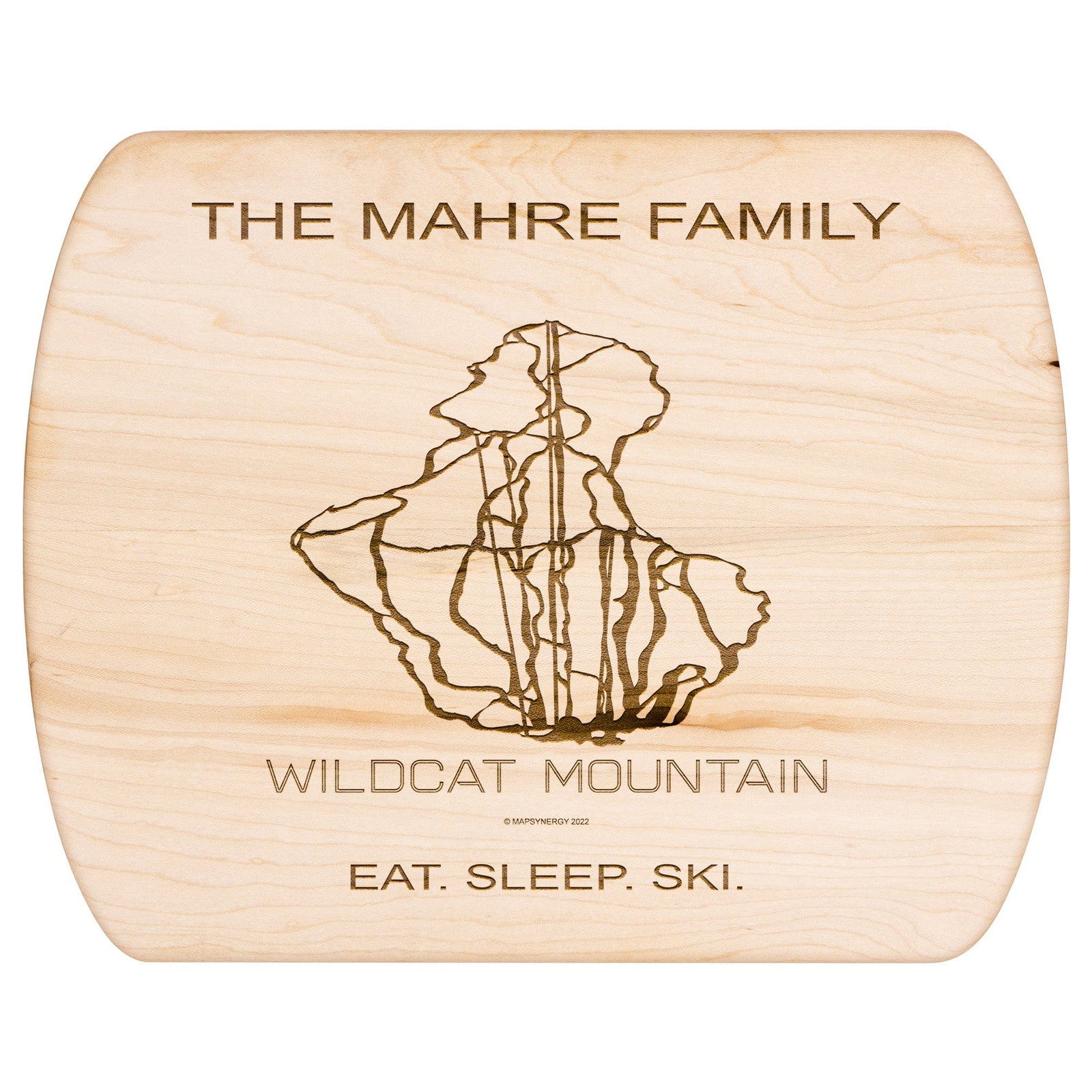 PERSONALIZED Wildcat Mountain, New Hampshire SKI TRAIL MAP CUTTING BOARD