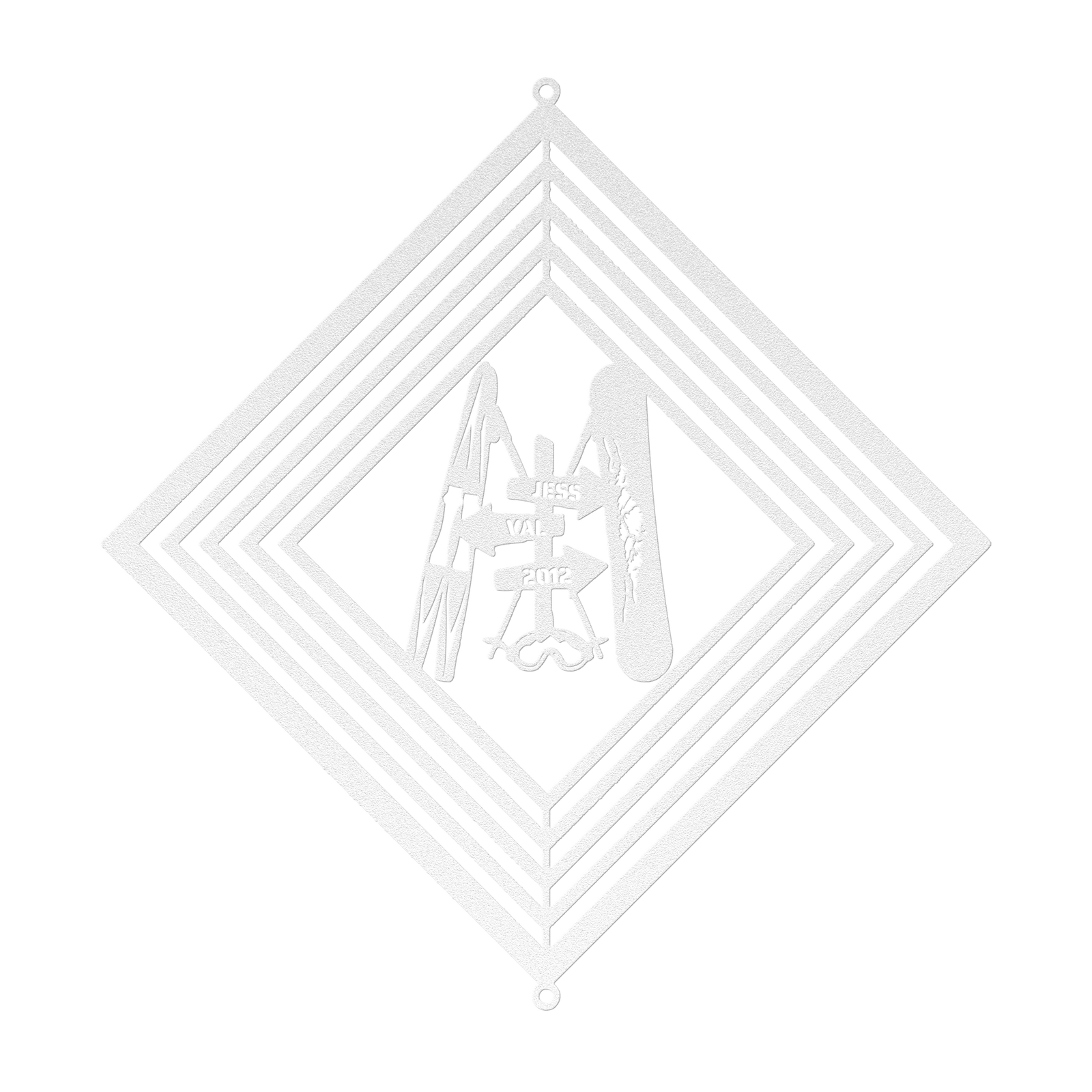 POWDER ADDICTS PERSONALIZED SKI AND RIDE COUPLE WIND SPINNER