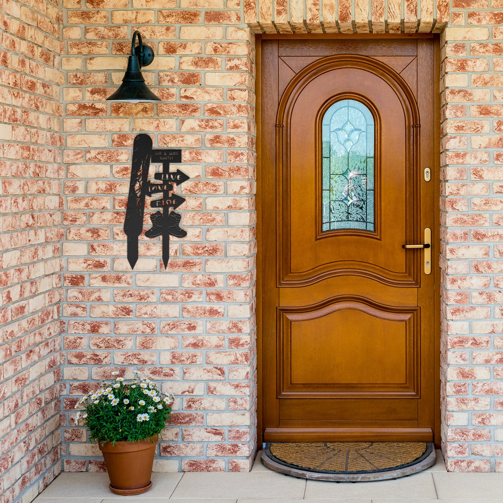 Personalized Metal Art Snow Gauge - Live Love Ride