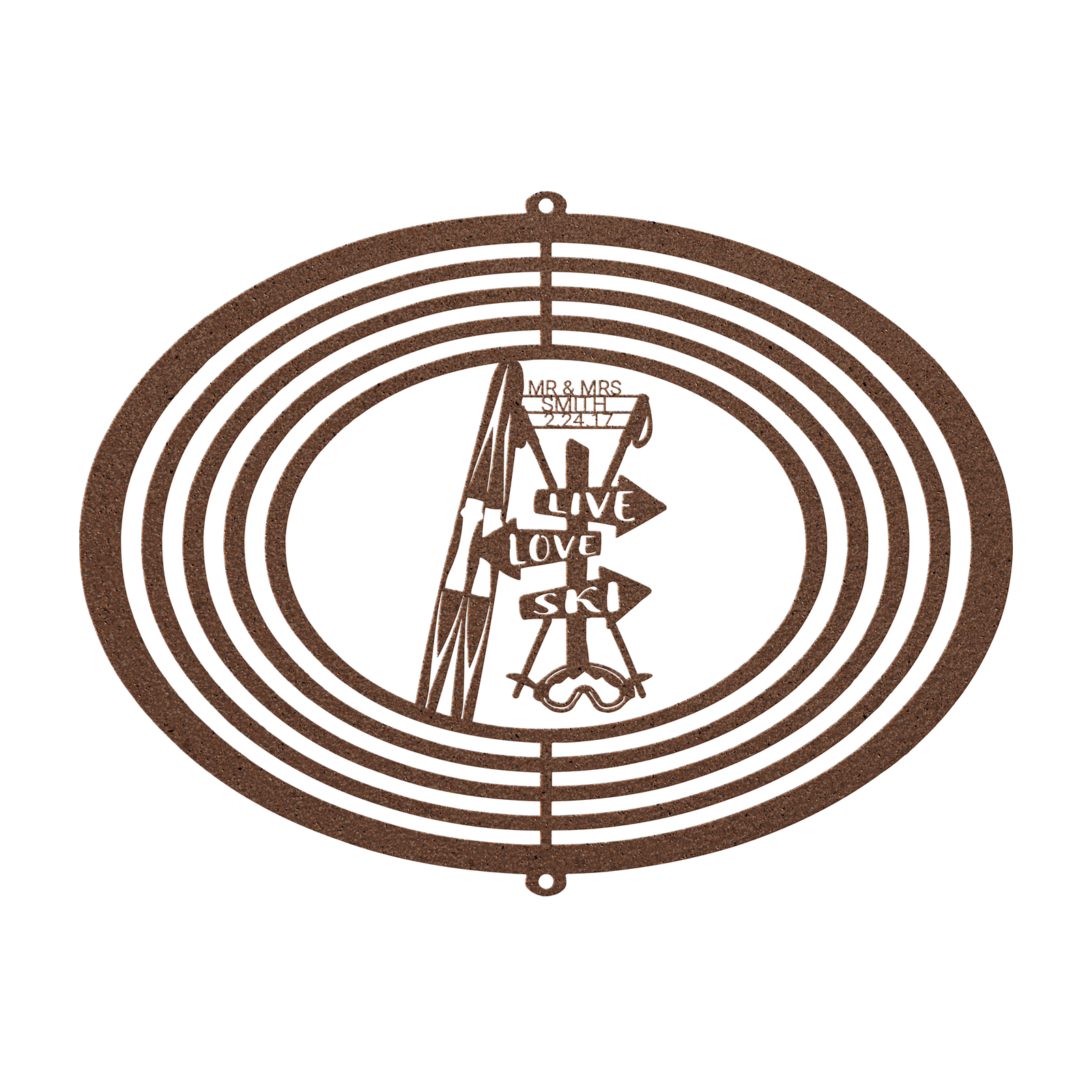 PERSONALIZED WIND SPINNER - Live Love Ski - Made in the USA 🇺🇸