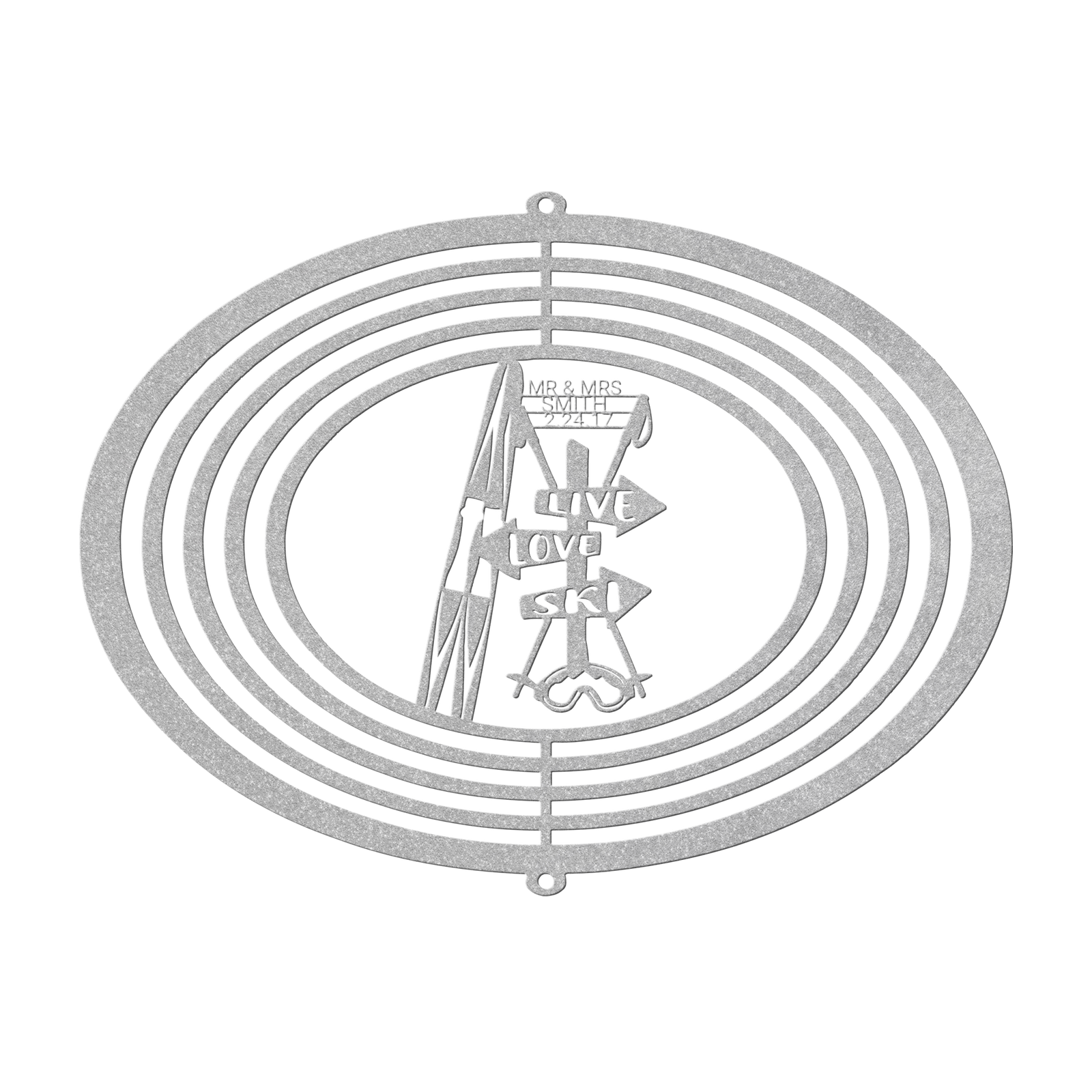 PERSONALIZED WIND SPINNER - Live Love Ski - Made in the USA 🇺🇸