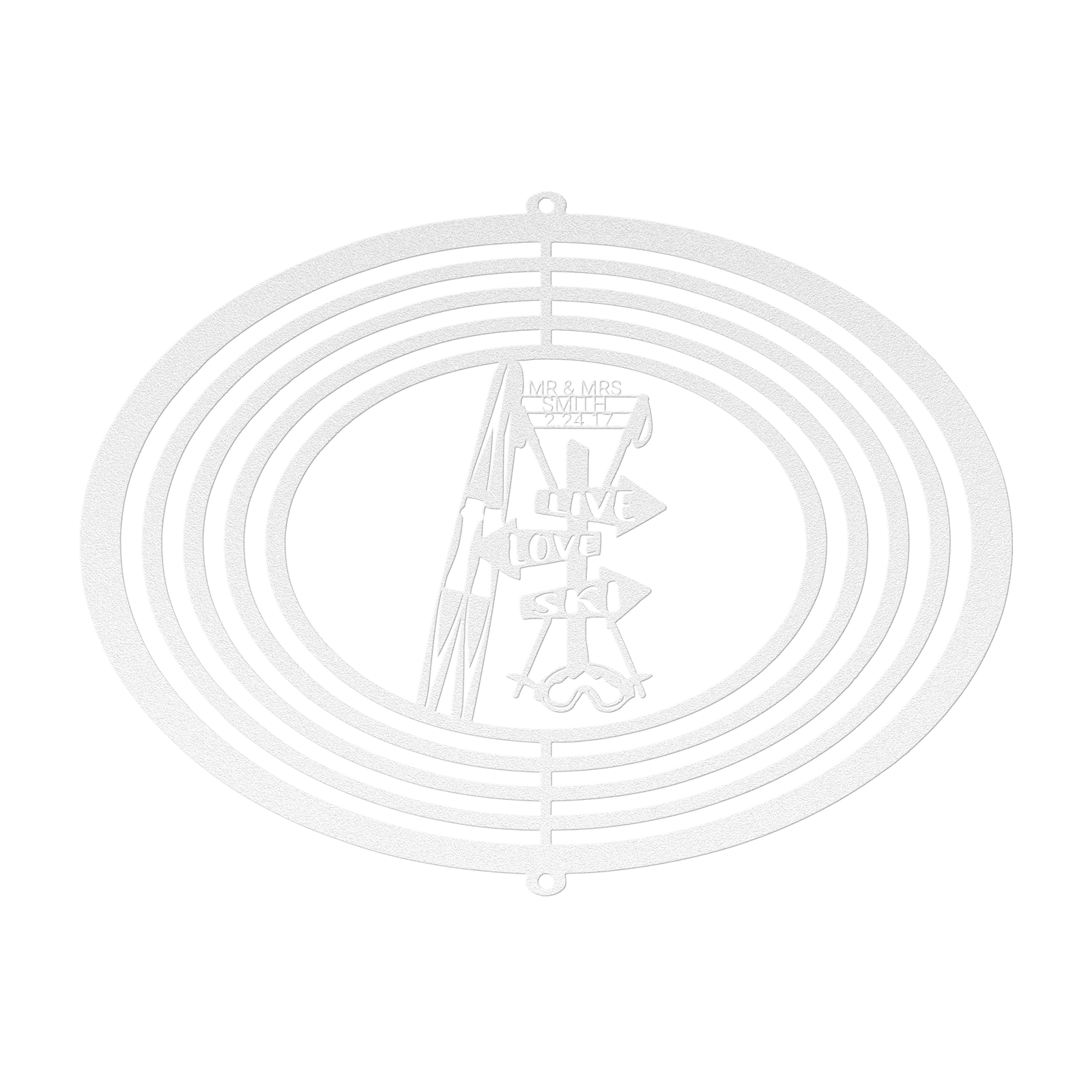 PERSONALIZED WIND SPINNER - Live Love Ski - Made in the USA 🇺🇸