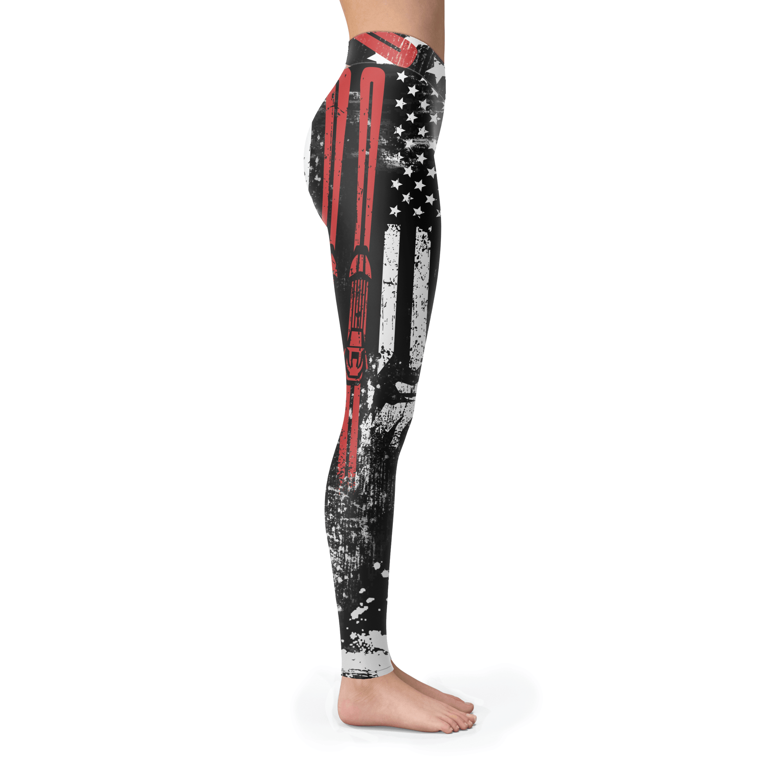 USA Ski Flag Leggings - Powderaddicts