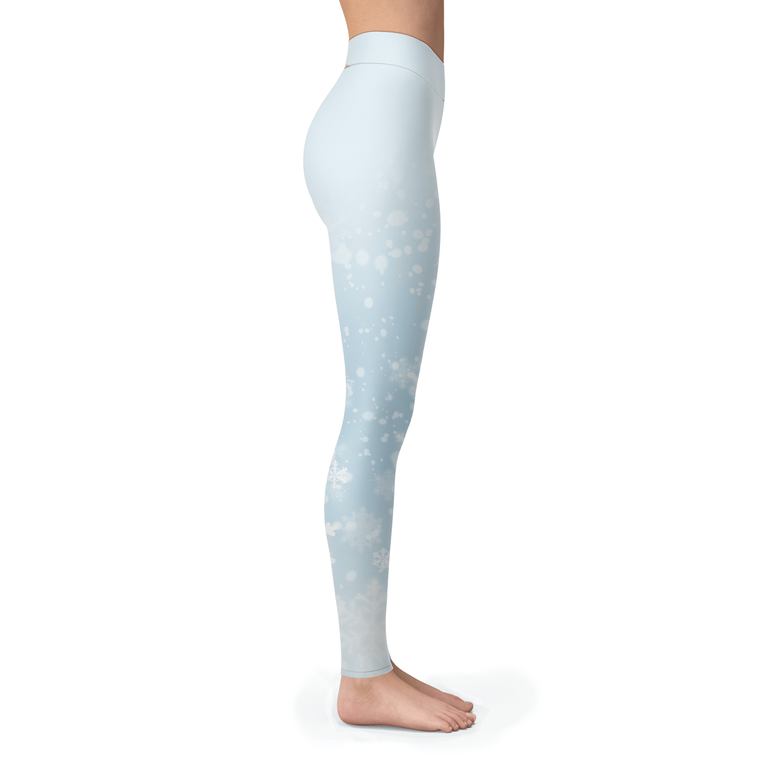 Blue and White Snow Leggings - Powderaddicts