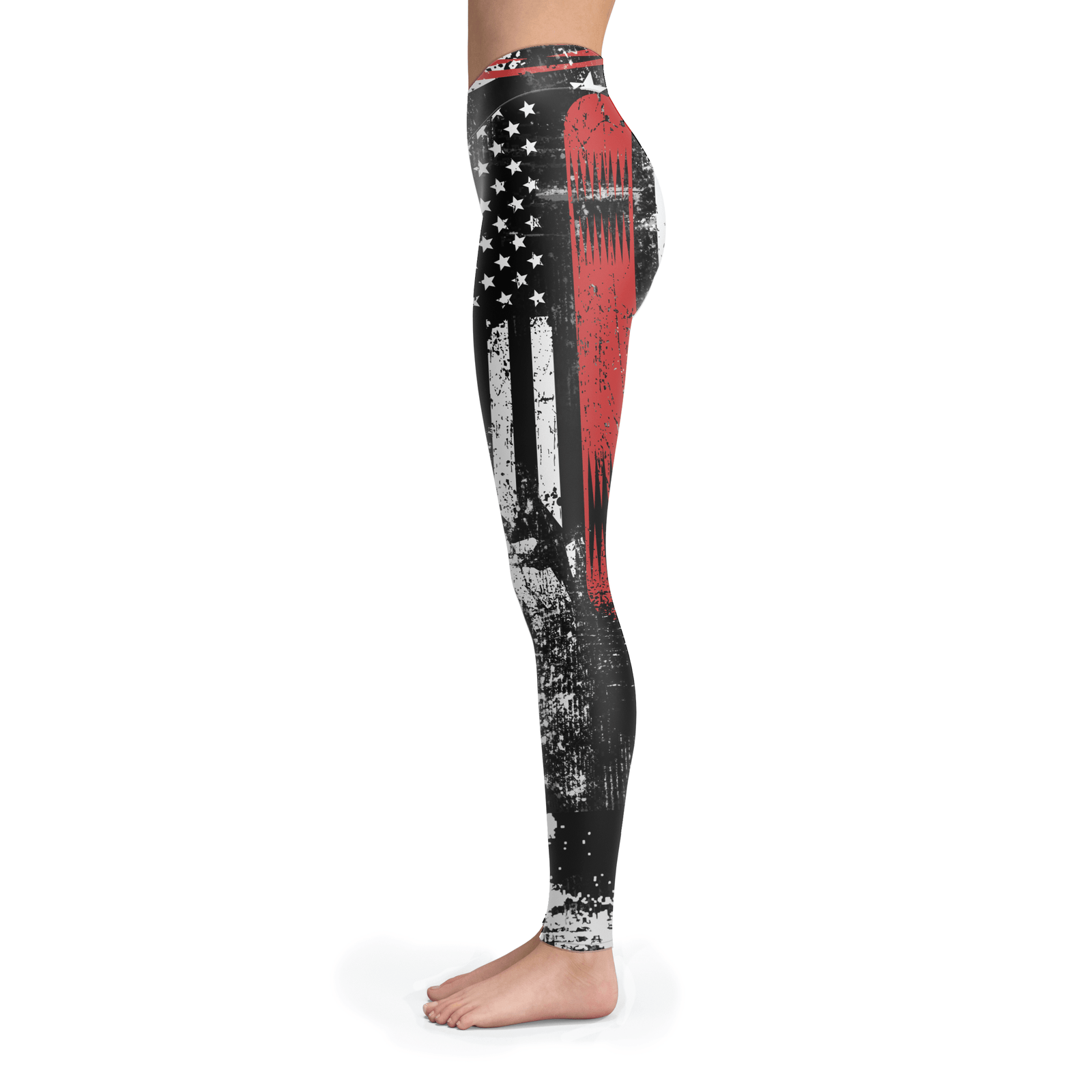 USA Snowboard Flag Leggings - Powderaddicts