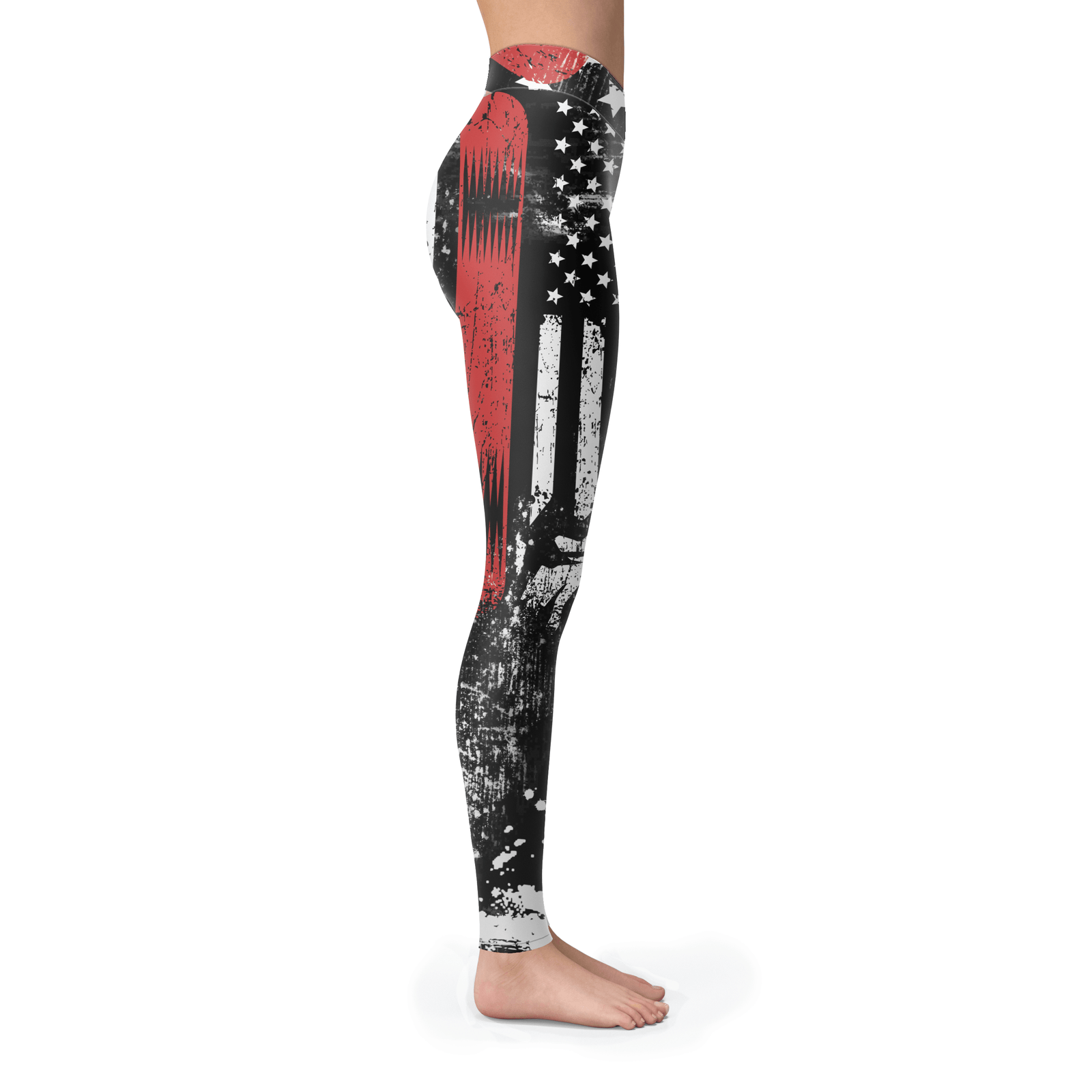 USA Snowboard Flag Leggings - Powderaddicts
