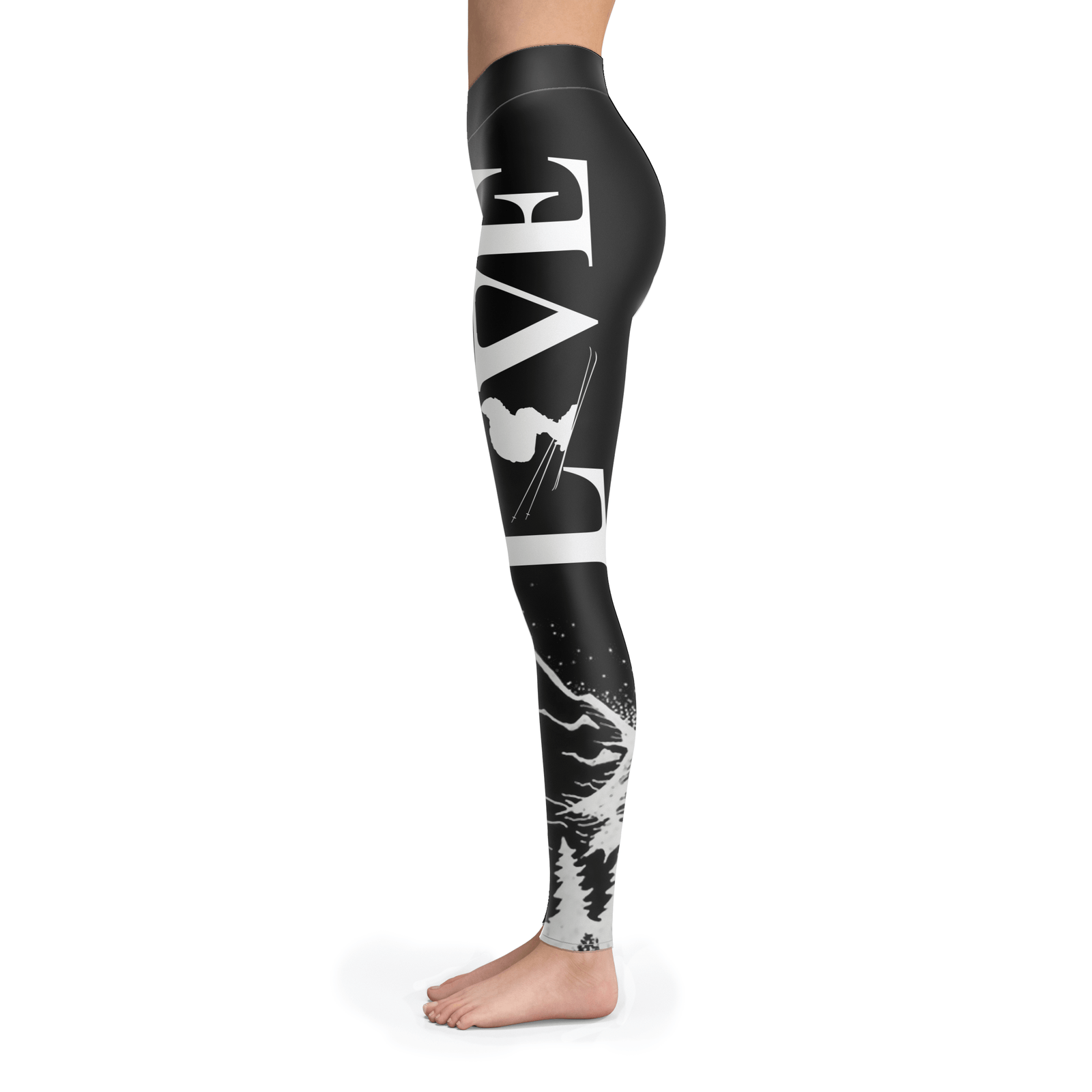 Love Ski All Black Leggings - Powderaddicts