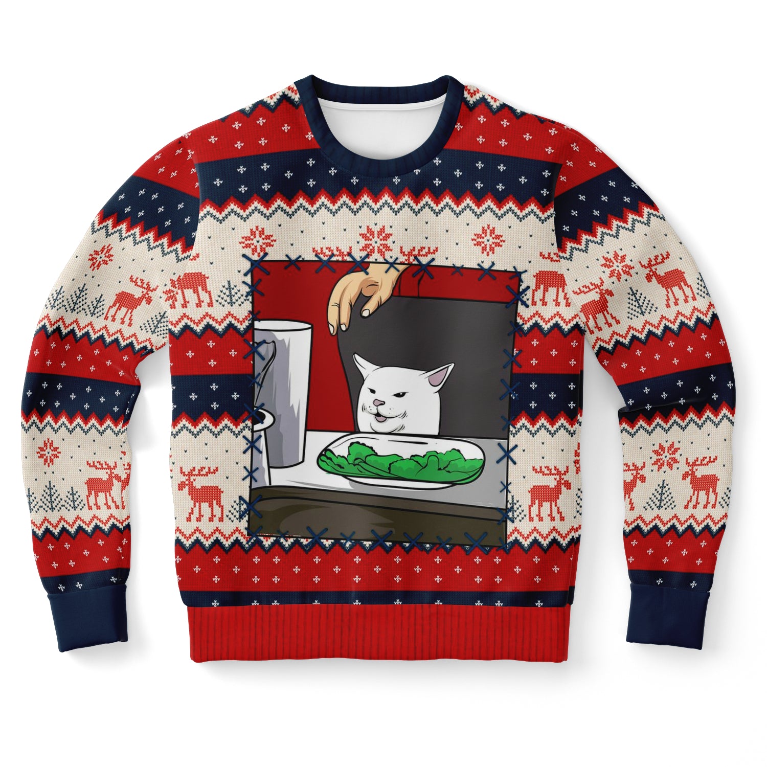 Cat Meme Ugly Christmas Sweater - Powderaddicts