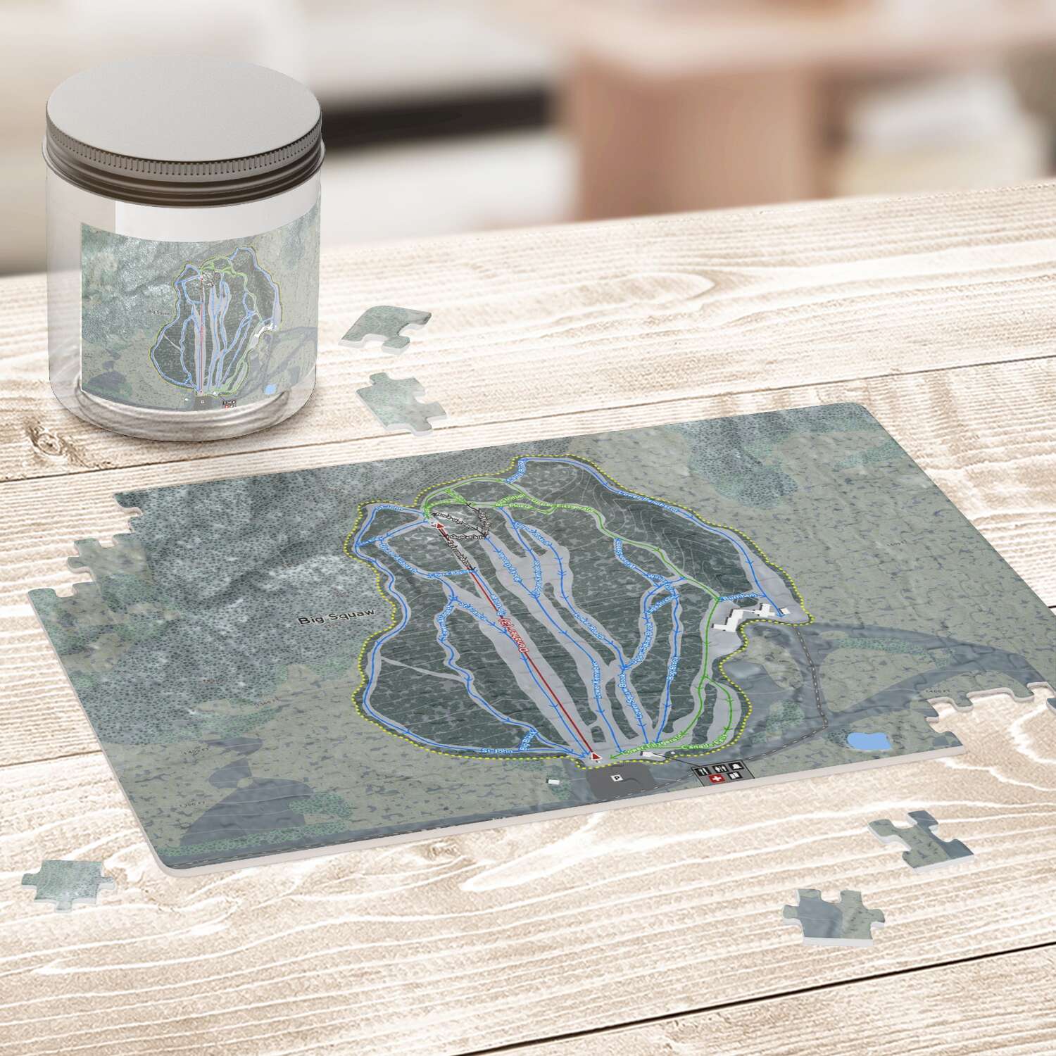 Big Squaw Maine Ski Trail Map Puzzle - Powderaddicts