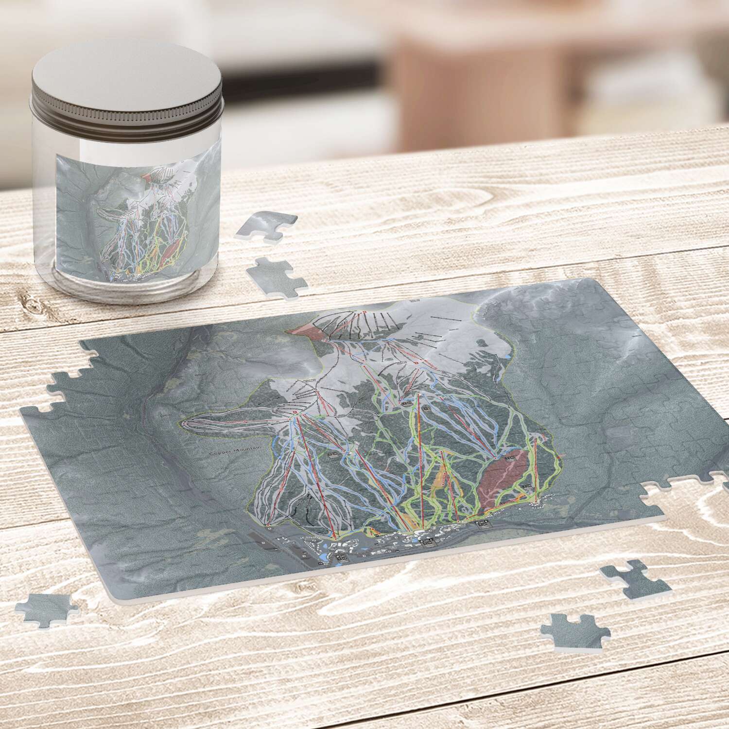 Copper Mountain Colorado Ski Trail Map Puzzle - Powderaddicts