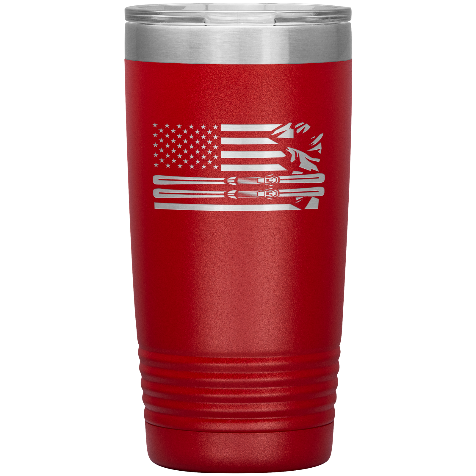 USA Ski Flag 20oz Tumbler - Powderaddicts