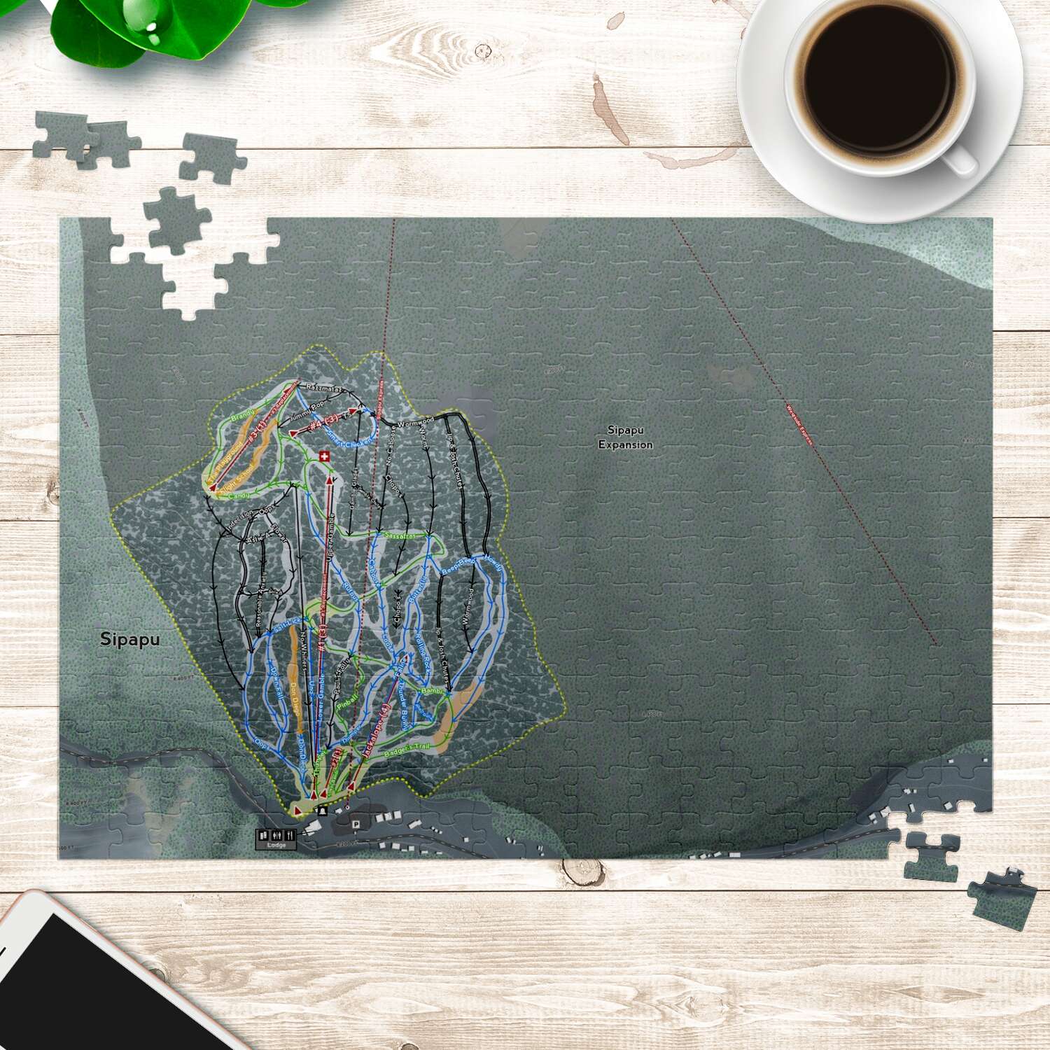 Sipapu New Mexico Ski Trail Map Puzzle - Powderaddicts