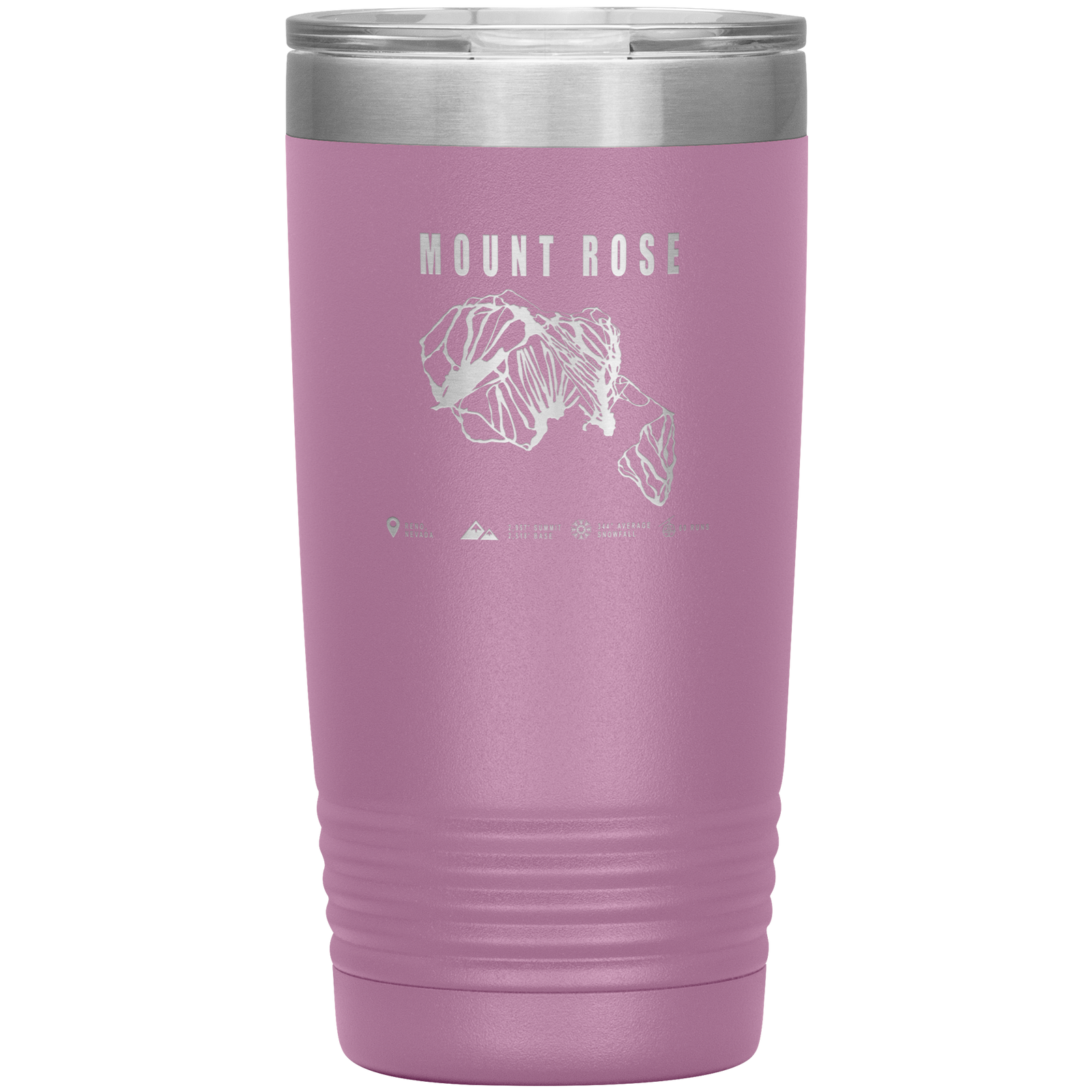 Mount Rose, Nevada Ski Trail Map 20oz Tumbler - Powderaddicts