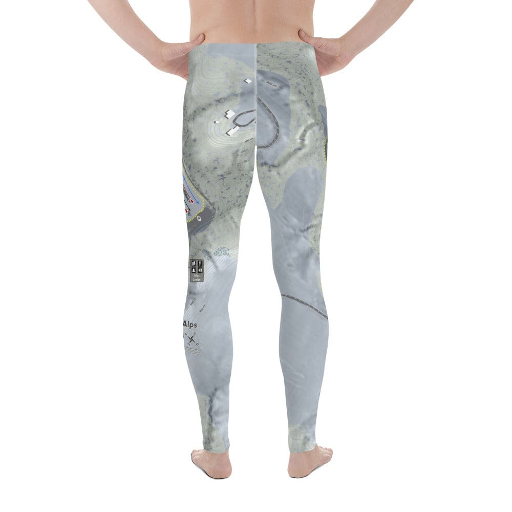 Afton Alps, Minnesota Ski Trail Map Men's Base Layer Bottom - Powderaddicts