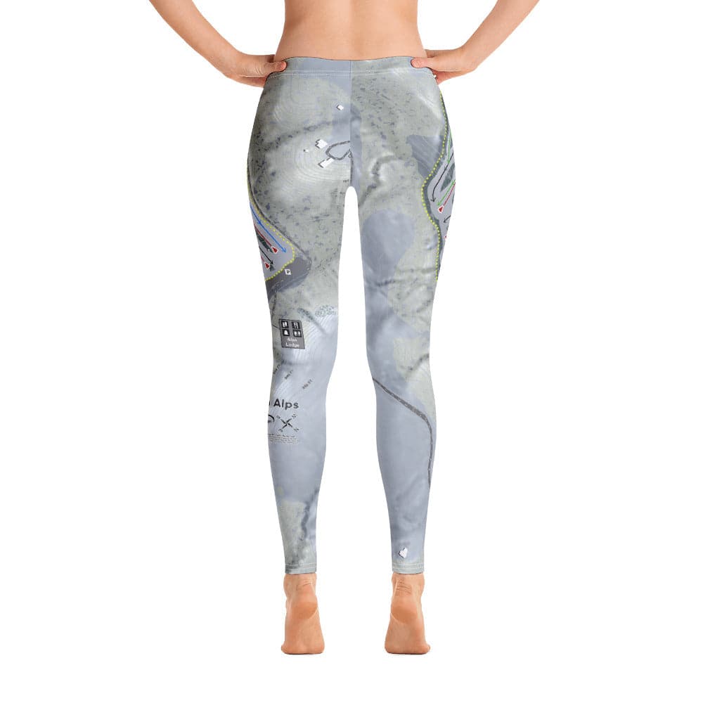 Afton Alps, Minnesota Ski Trail Map Women's Base Layer Bottom - Powderaddicts