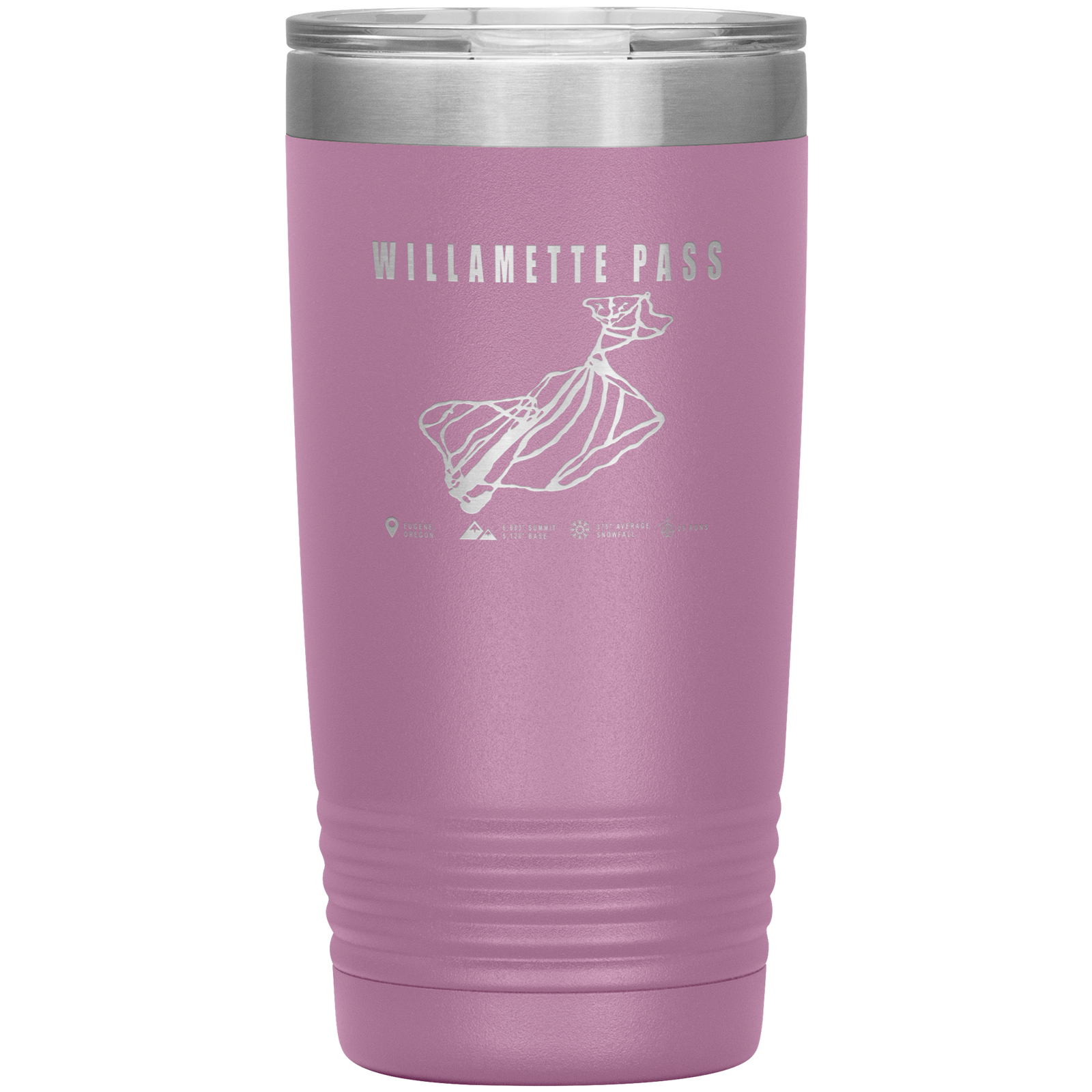 Willamette Pass, Oregon Ski Trail Map 20oz Tumbler - Powderaddicts
