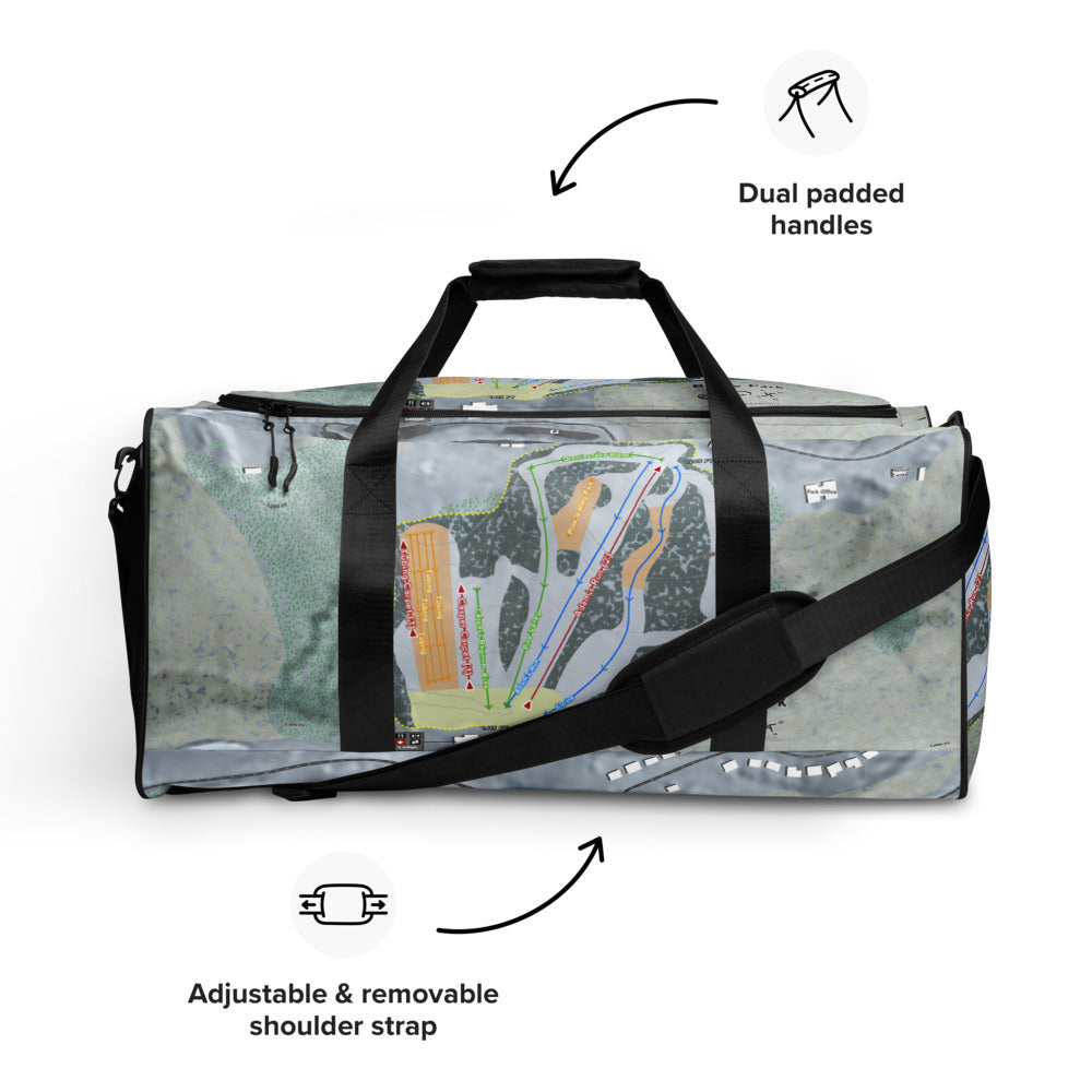 Boyce Park, Pennsylvania Ski Trail Map Duffle Bag - Powderaddicts