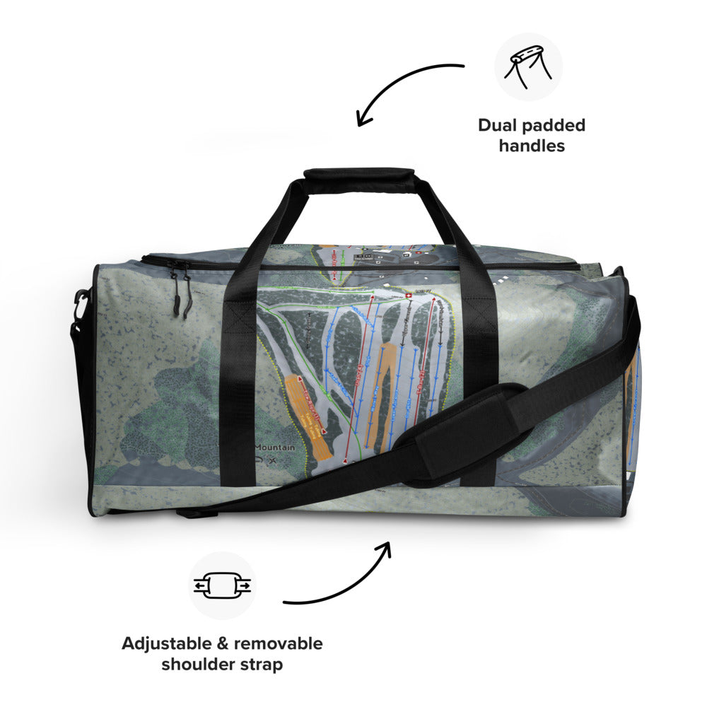 Tussey Mountain, Pennsylvania Ski Trail Map Duffle Bag - Powderaddicts