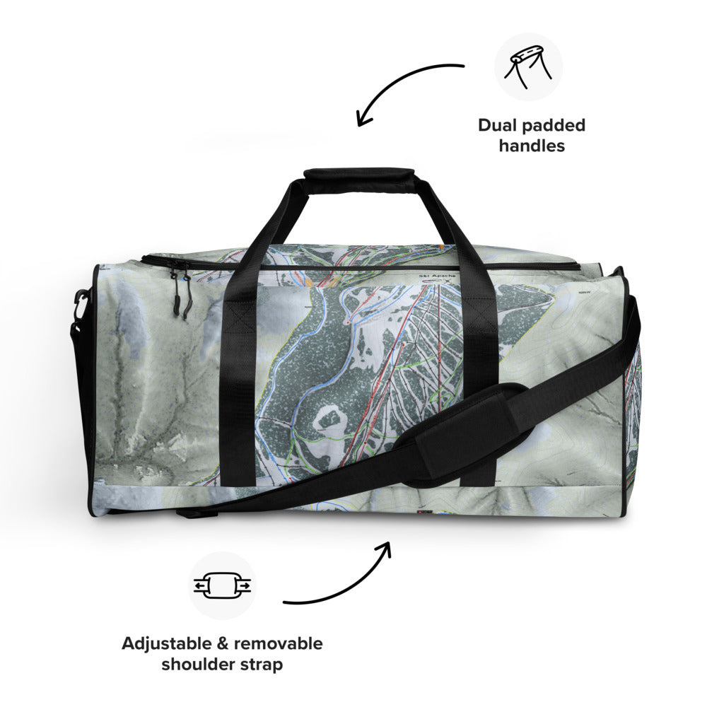 Ski Apache, New Mexico Ski Trail Map Duffle Bag - Powderaddicts