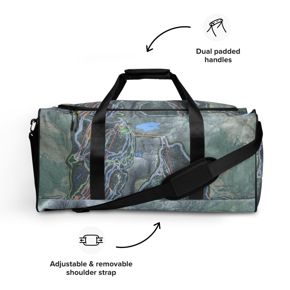Loon Mountain, New Hampshire Ski Trail Map Duffle Bag - Powderaddicts