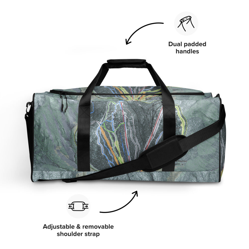 Ragged Mountain, New Hampshire Ski Trail Map Duffle Bag - Powderaddicts